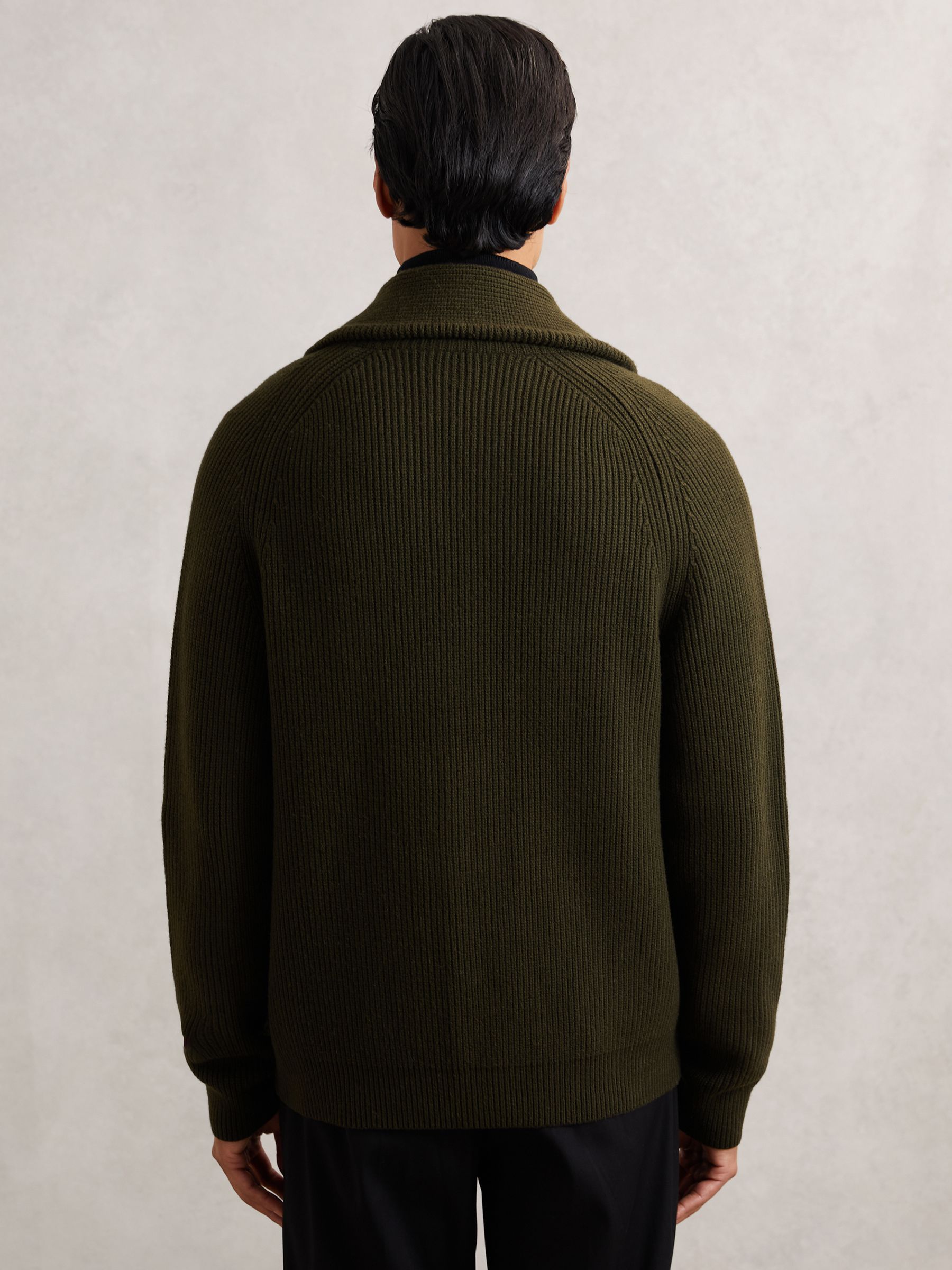 olive shawl cardigan