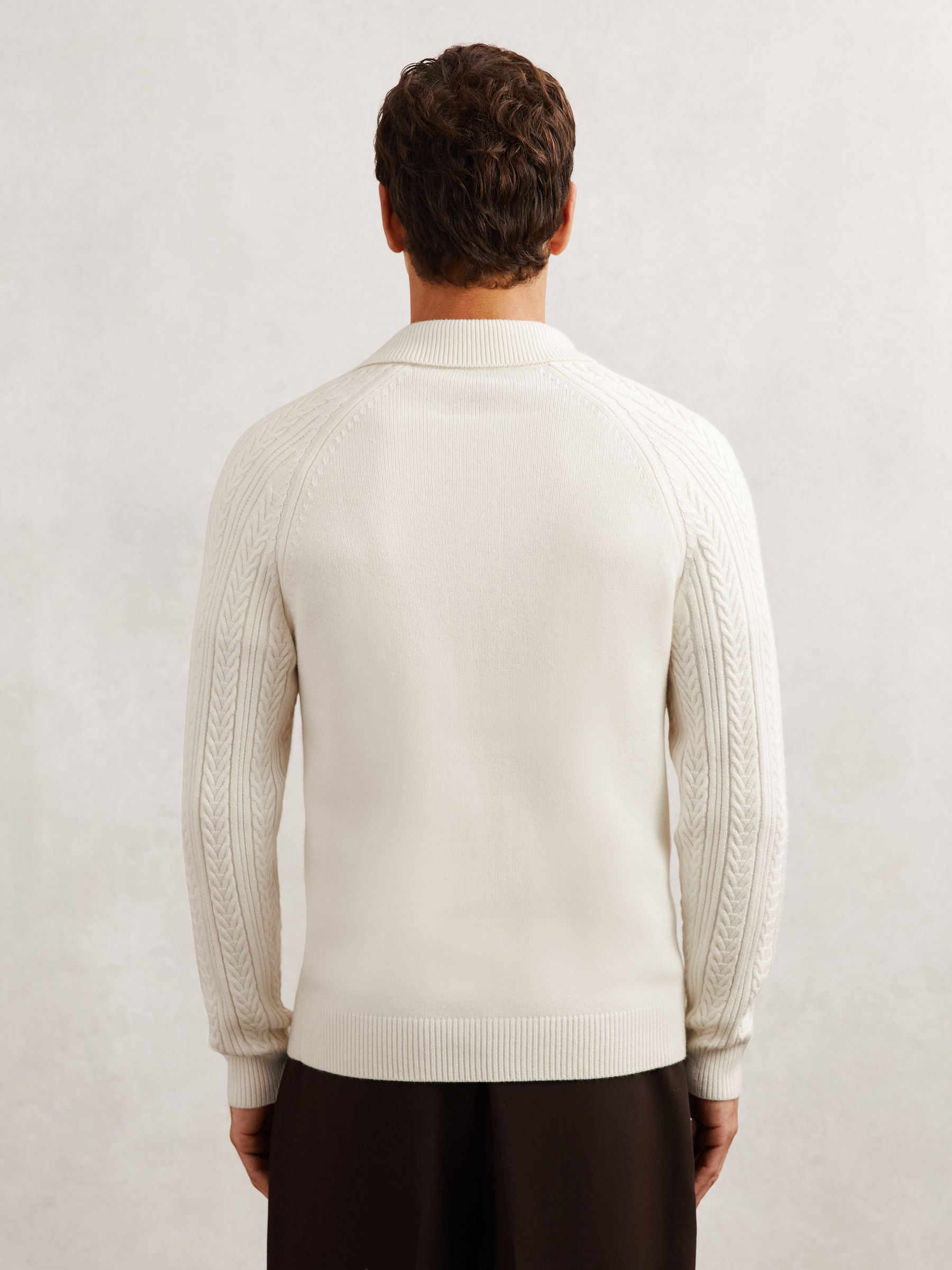 Cable-Knit Jumper With Wool in Winter White - image 5