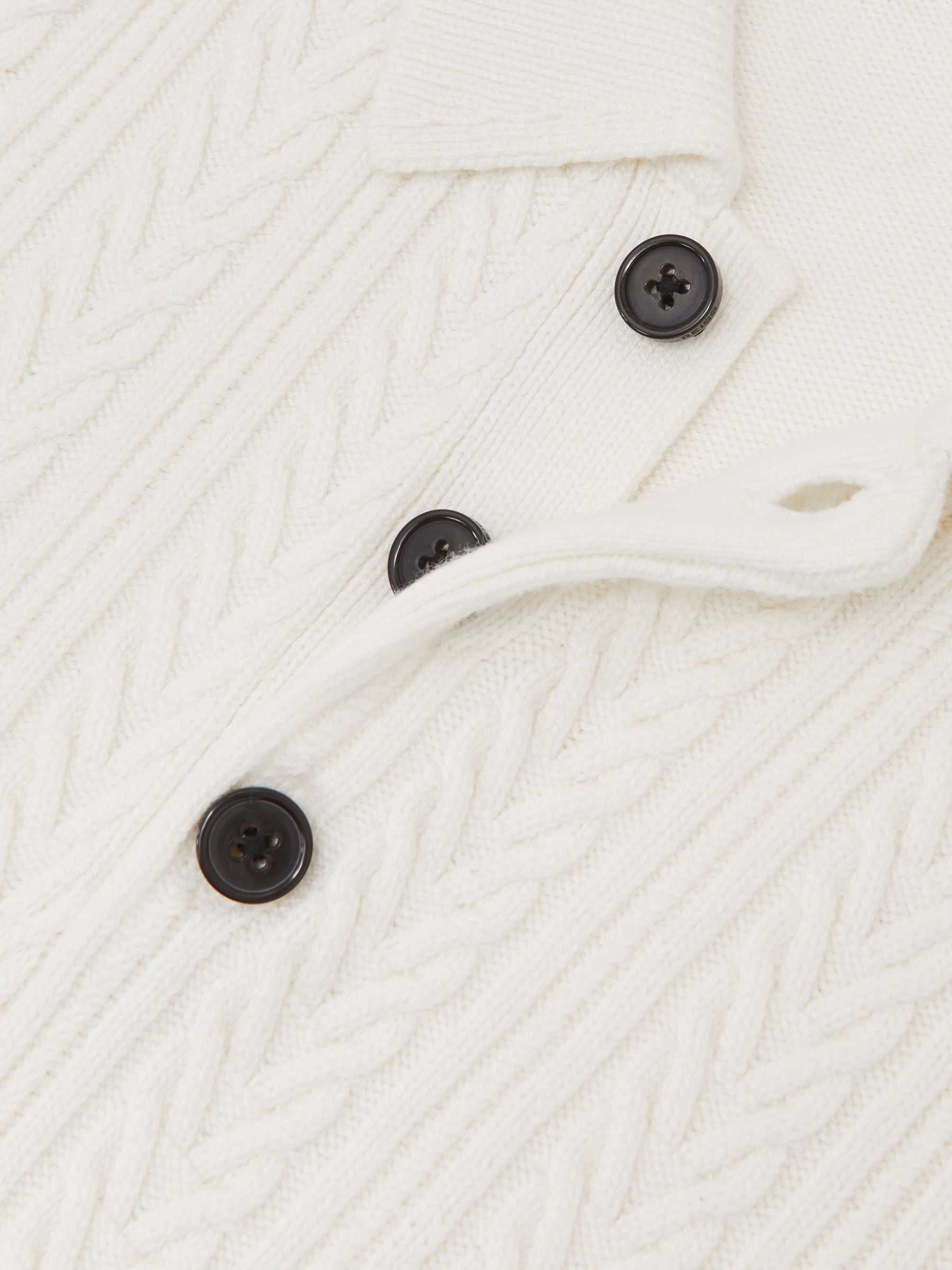 Pletený svetr s vlnou v zimní bílé barvě - Obrázek 6 z 6