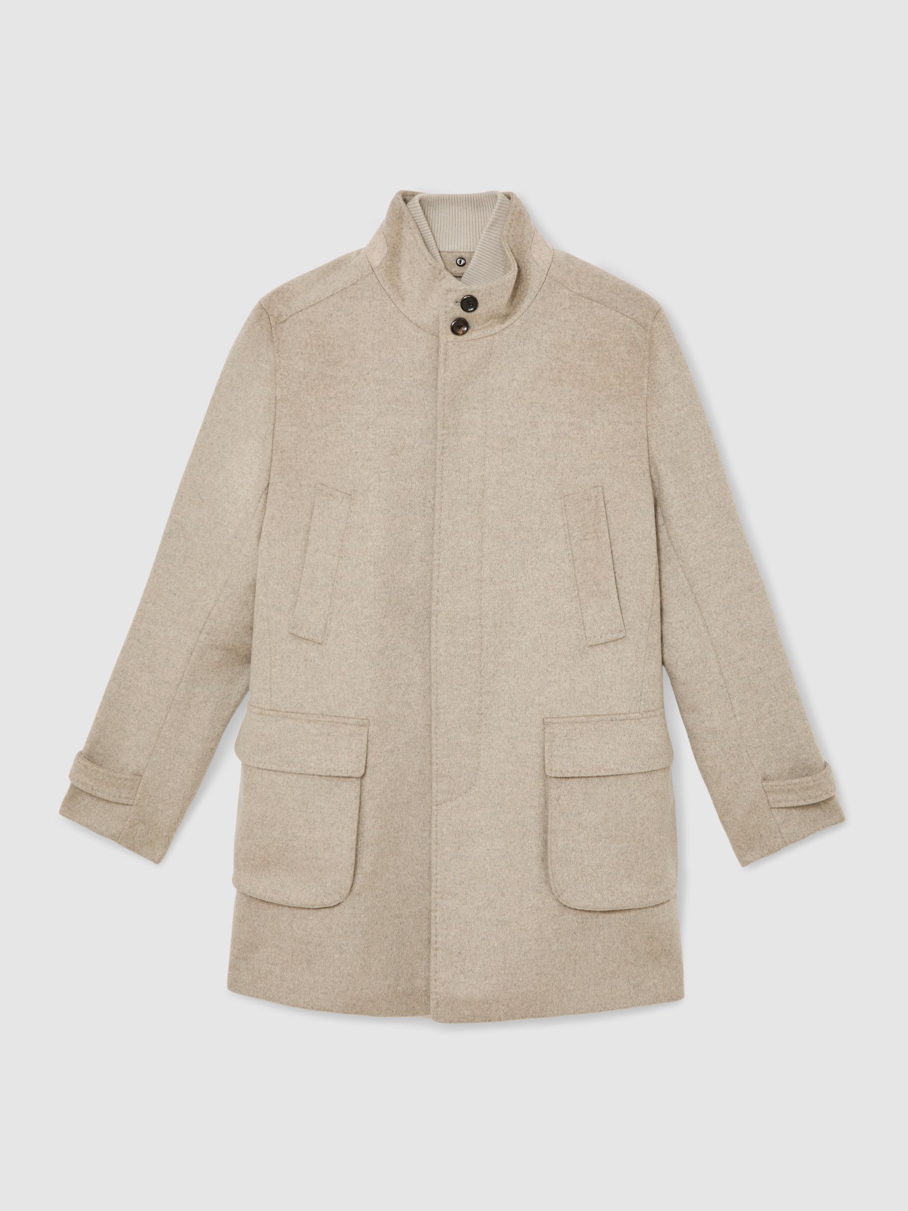 Atelier 100% Cashmere Hybrid Overcoat with Removable Gilet in Natural - Image 2 of 7 Atelier 100% Cashmere Hybrid Overcoat with Removable Gilet in Natural - Image 2 of 7