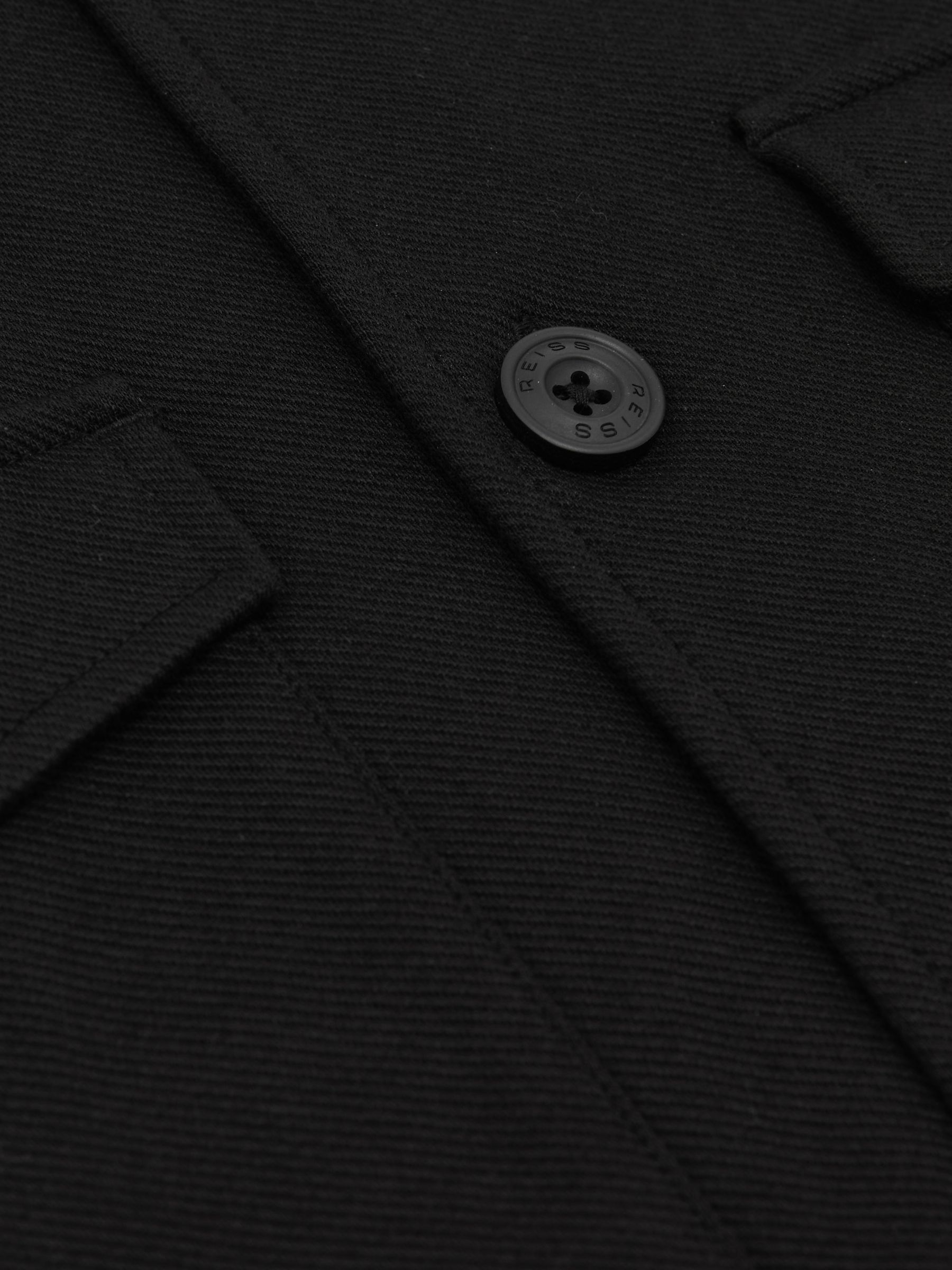 Twill Twin-Pocket Overshirt in Black - Image 6 of 6
