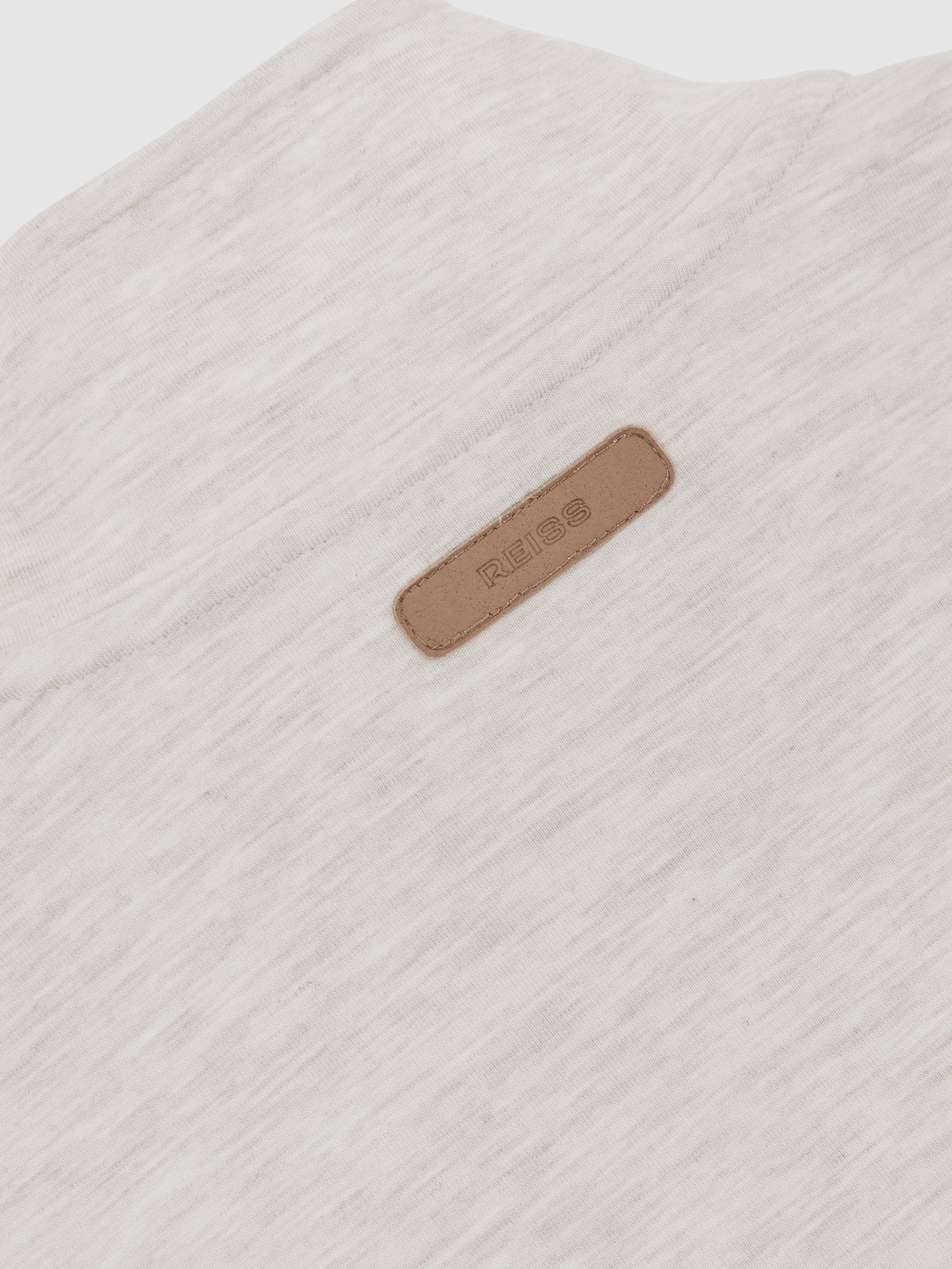 Double-Faced Jersey Zip Sweatshirt in Oatmeal - Image 8 of 8