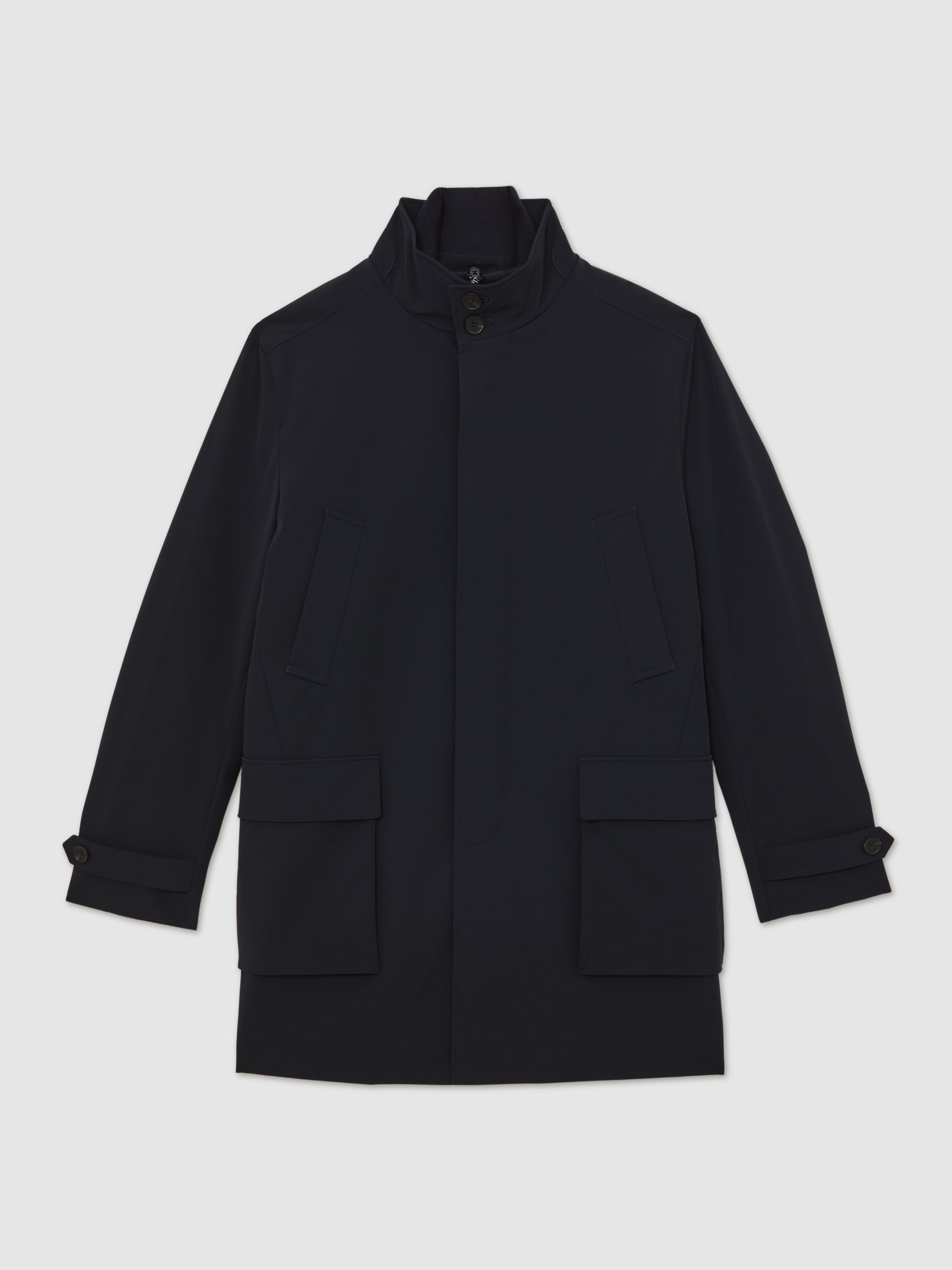 Atelier 100% Cashmere Hybrid Overcoat with Removable Gilet in Navy - image 1