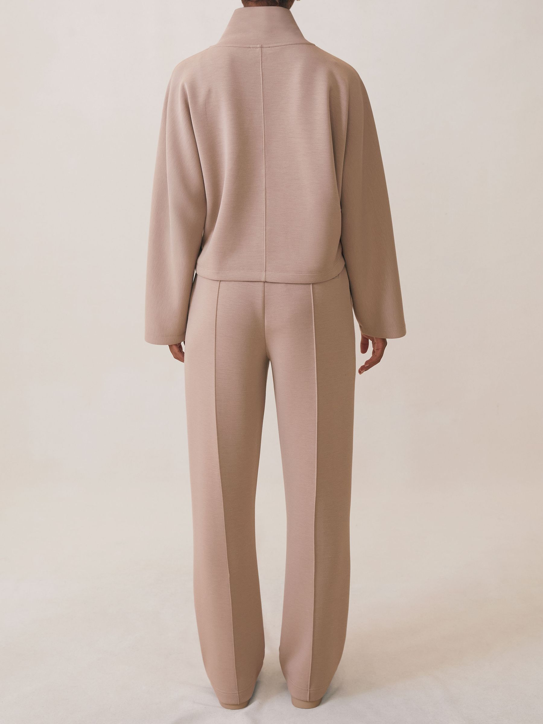 Premium Interlock Shawl-Neck Sweatshirt in Taupe Neutral - image 4