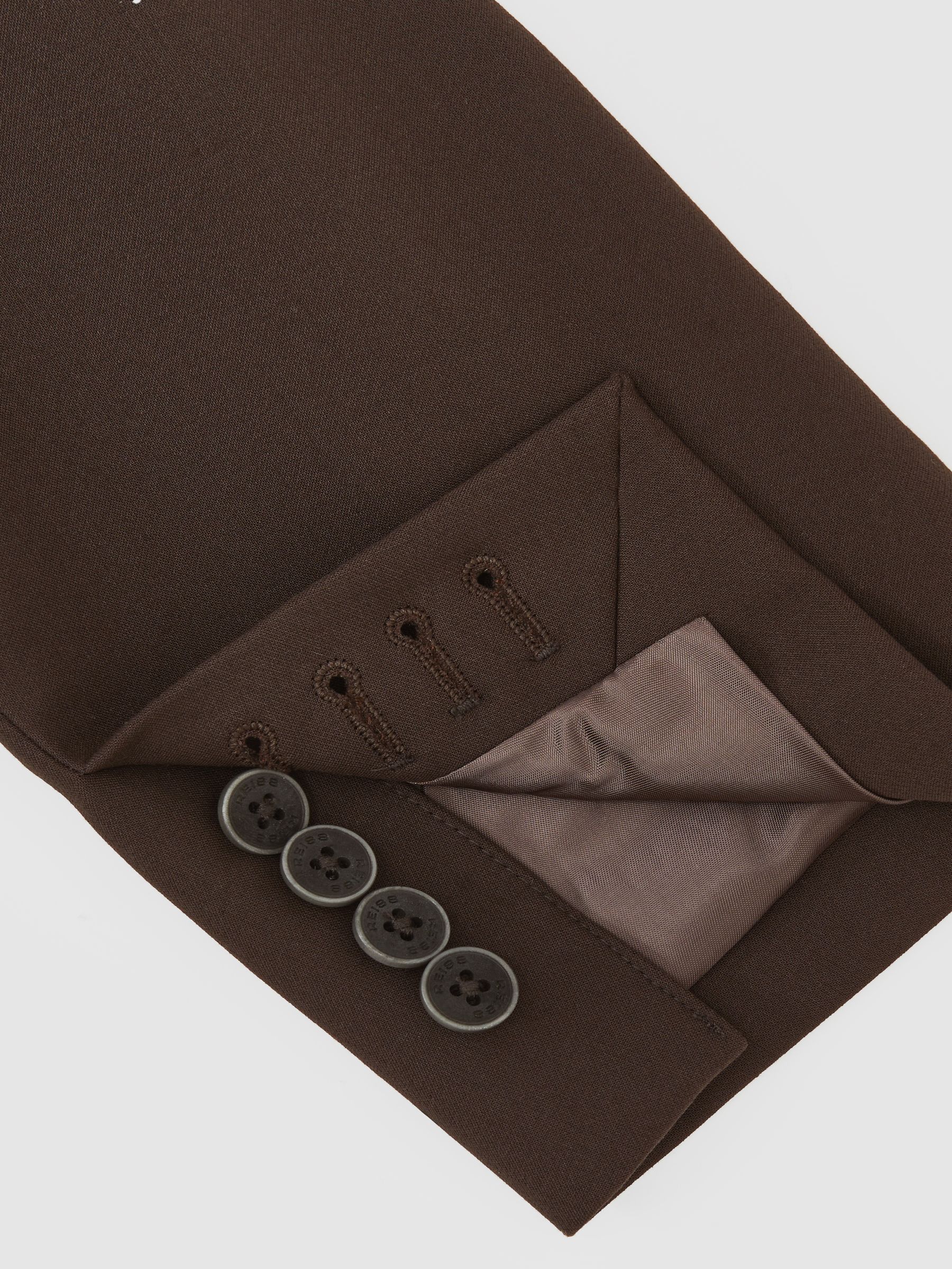 Monogram Relaxed Double-Breasted Blazer in Brown - Image 8 of 9