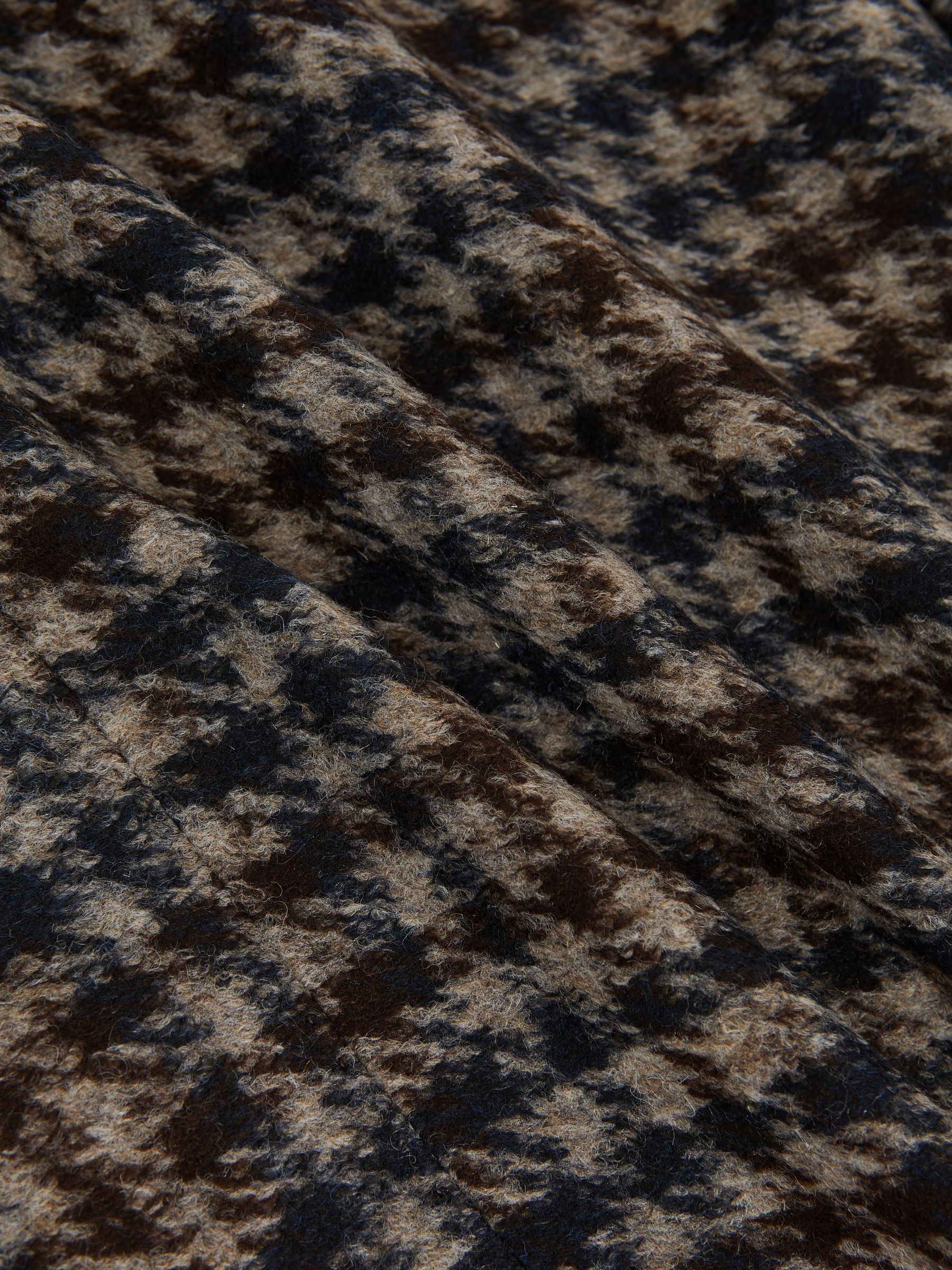 Wool-Blend Dogtooth Check Tailored-Fit Blazer in Brown - image 4