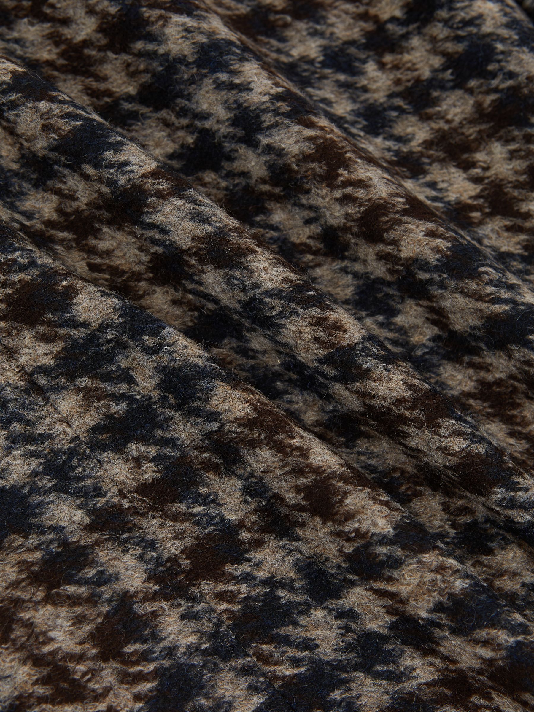 Wool-Blend Dogtooth Check Blazer in Brown - Image 7 of 7