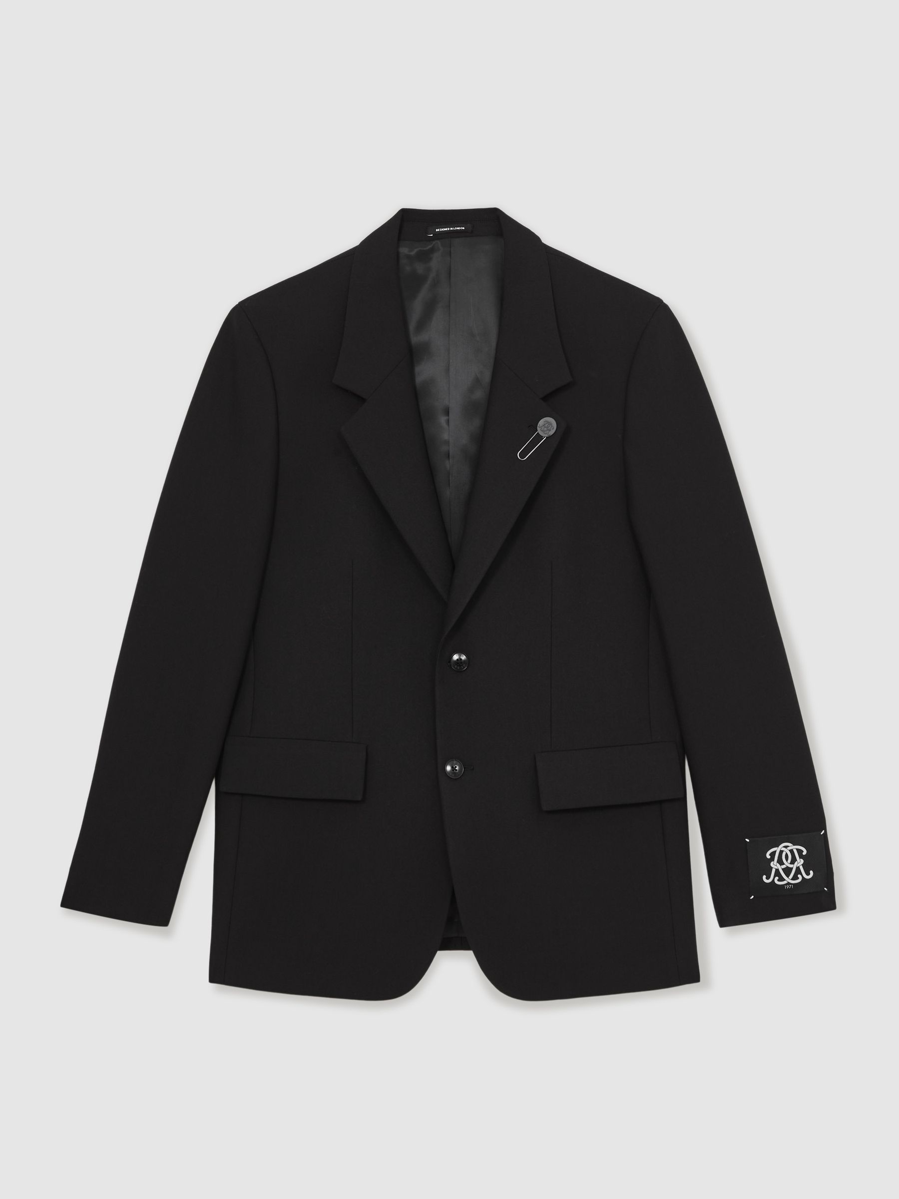 Monogram Relaxed Single-Breasted Blazer in Black - image 1