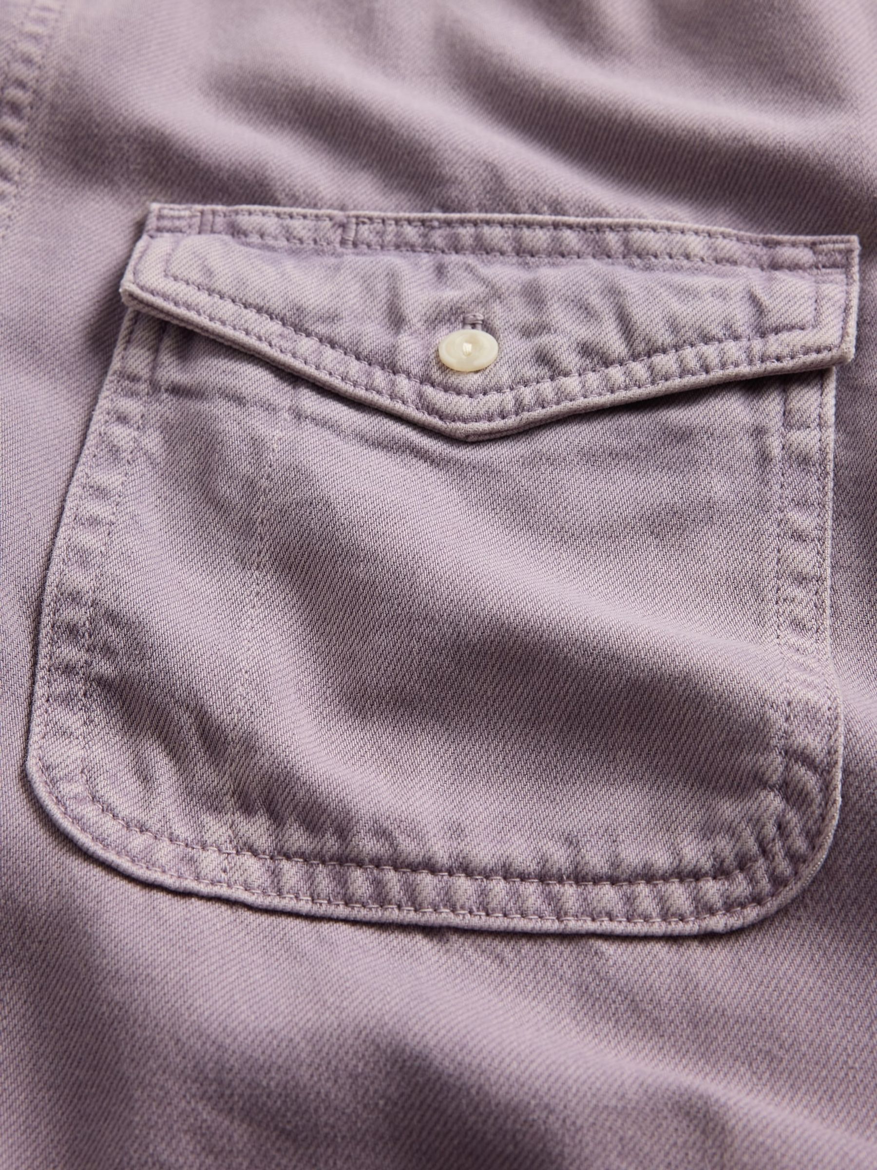 Lilac Purple UltraSoft Denim Relaxed Shirt - Image 4 of 4