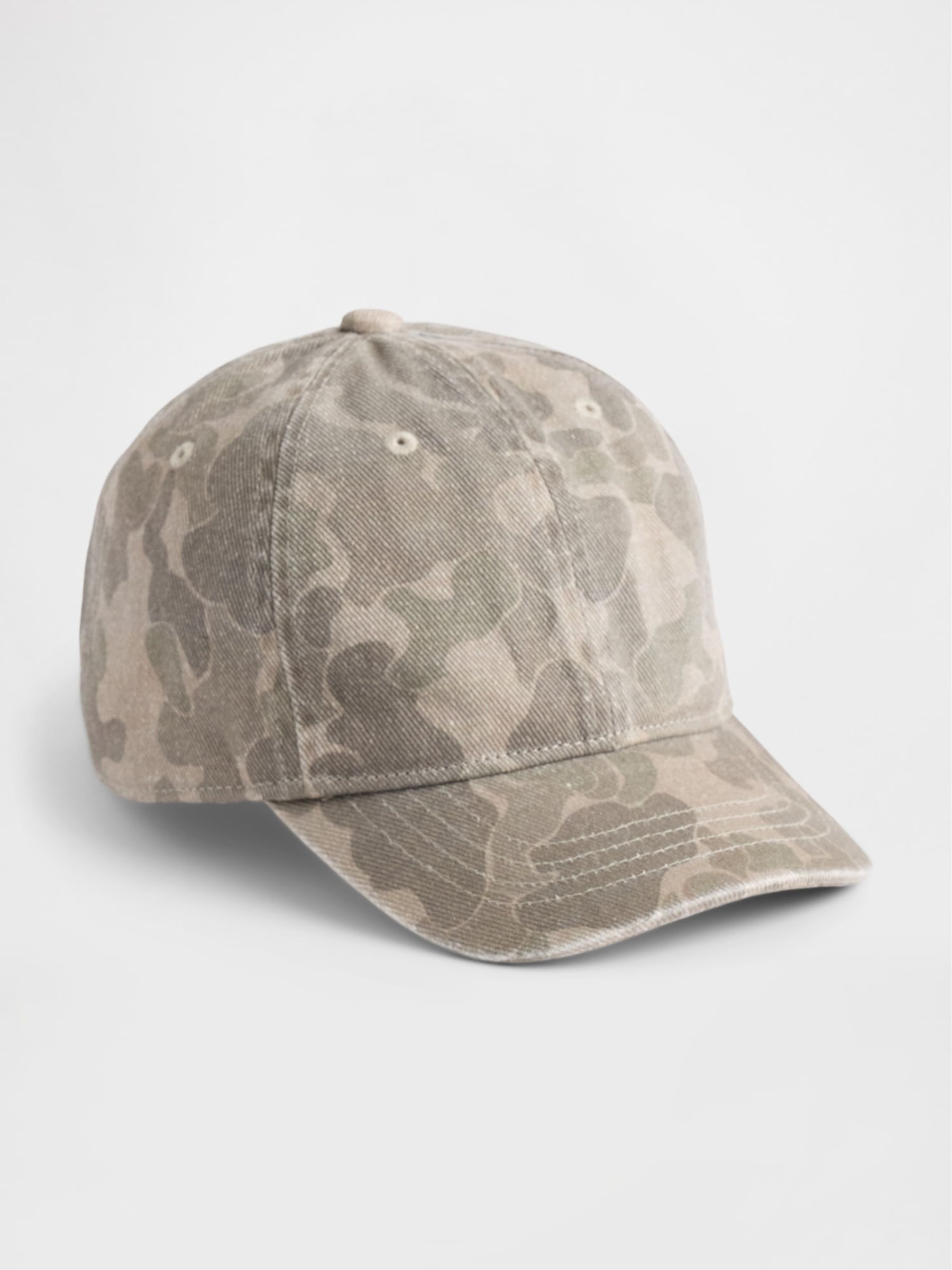 Green Cotton Camo Baseball Hat - Image 1 of 1
