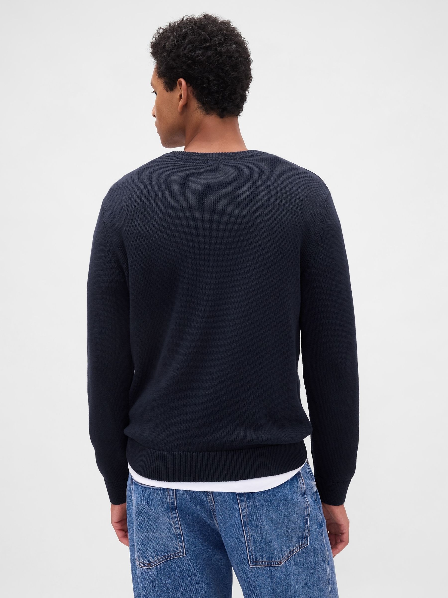 Blue Classic Crew Neck Jumper - Image 2 of 4