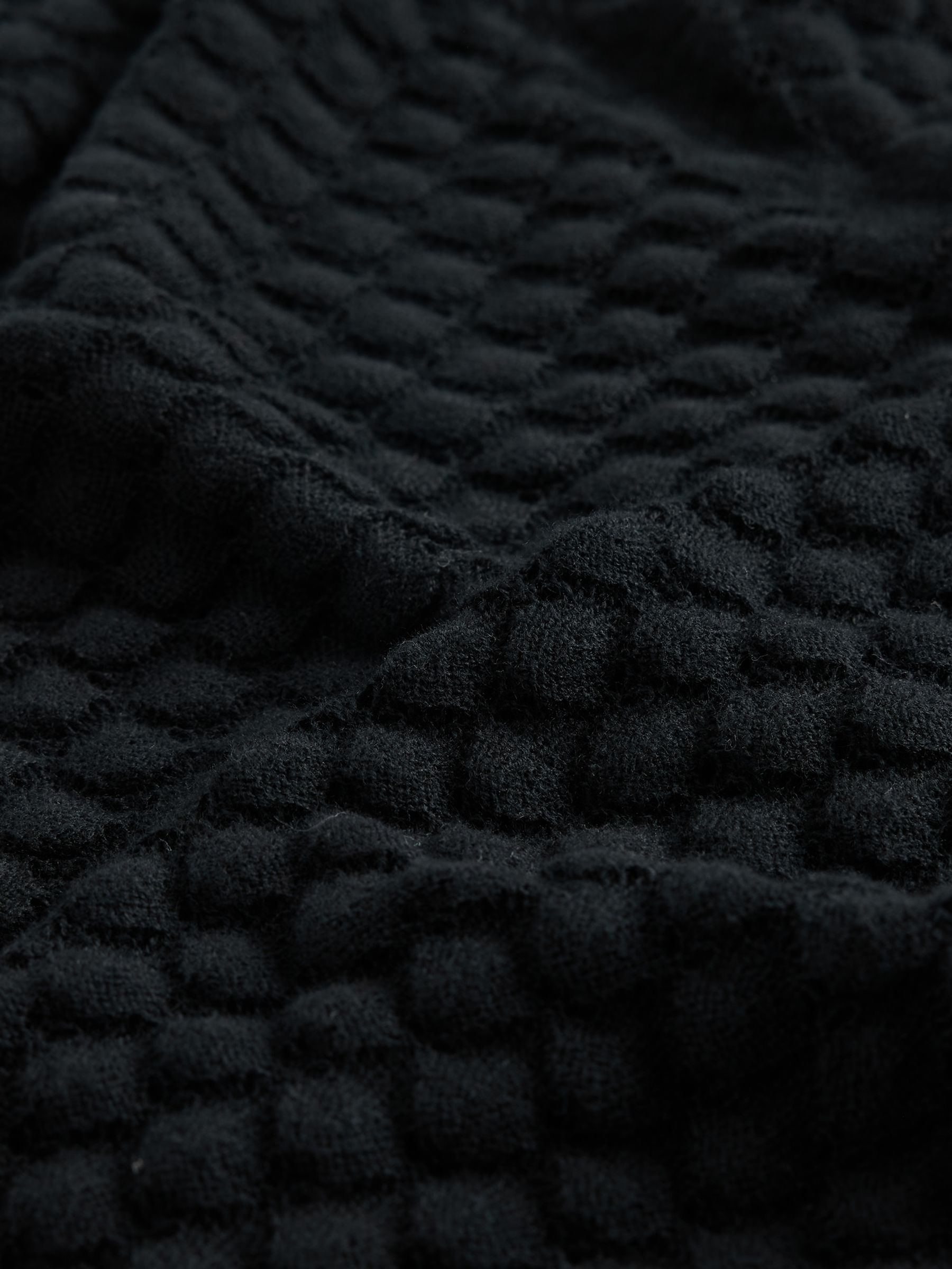 Black Soft Touch Stretch Pointelle Cardigan - Image 2 of 2