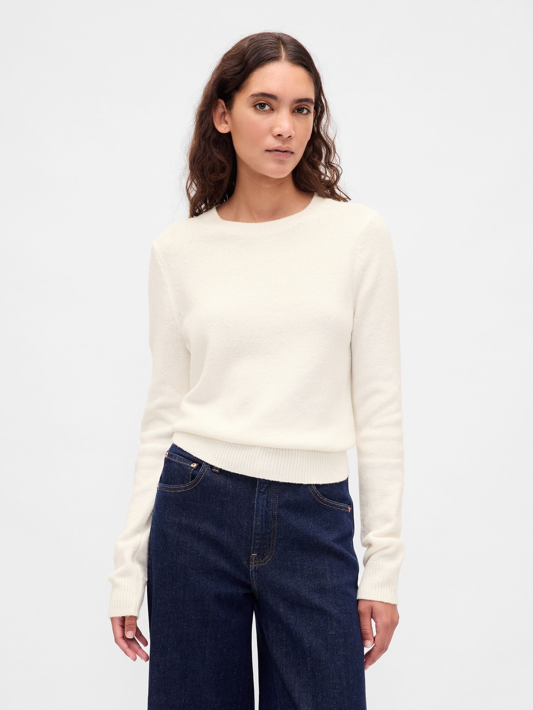Cream CashSoft Crew Neck Jumper