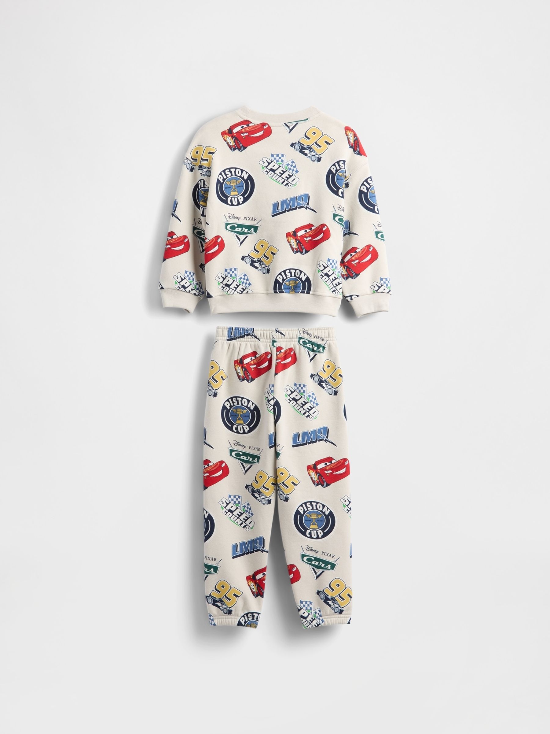 Cream Disney VintageSoft Cars Sweatshirt & Joggers Set (6mths-5yrs) - Image 3 of 3