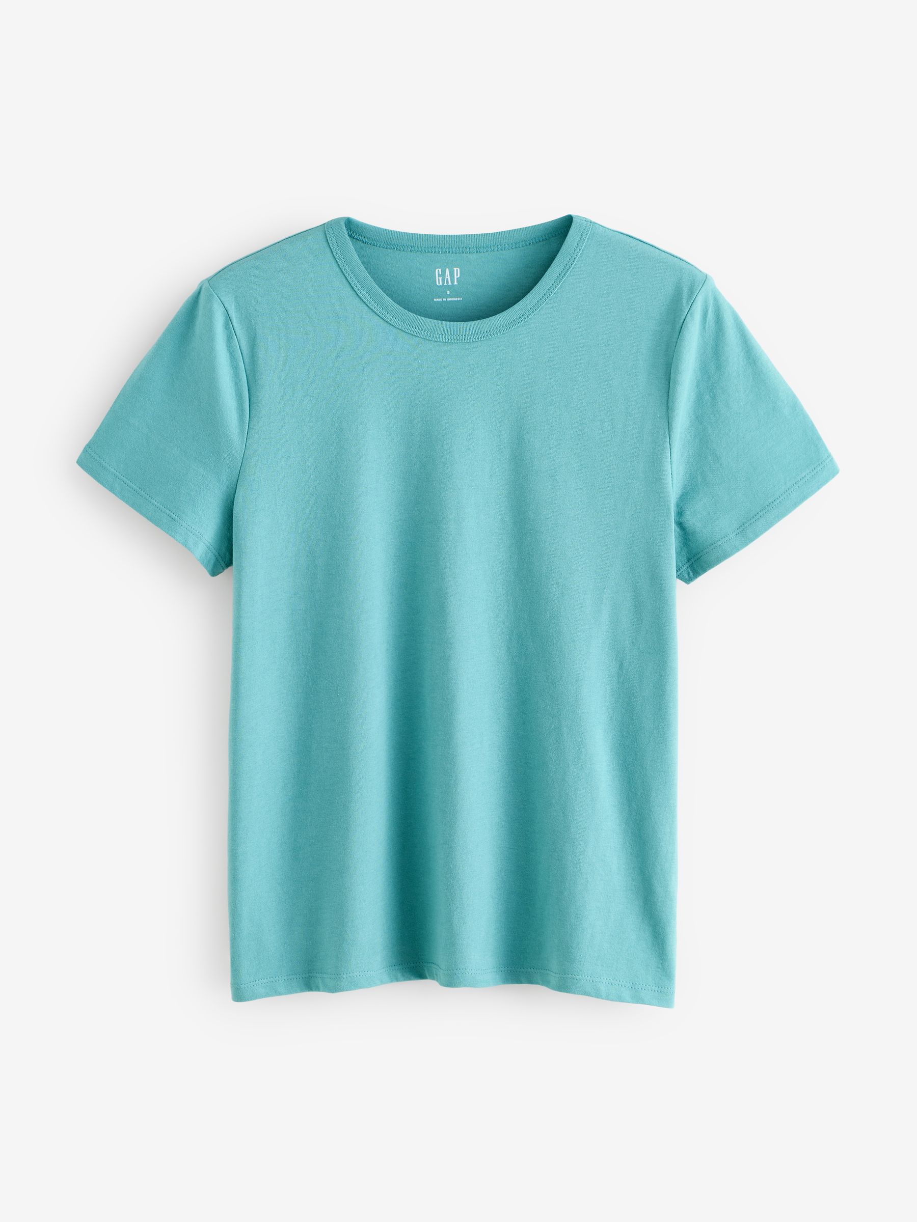 Turquoise Blue Crew Neck Favourite Cotton Short Sleeve T-Shirt - Image 1 of 4