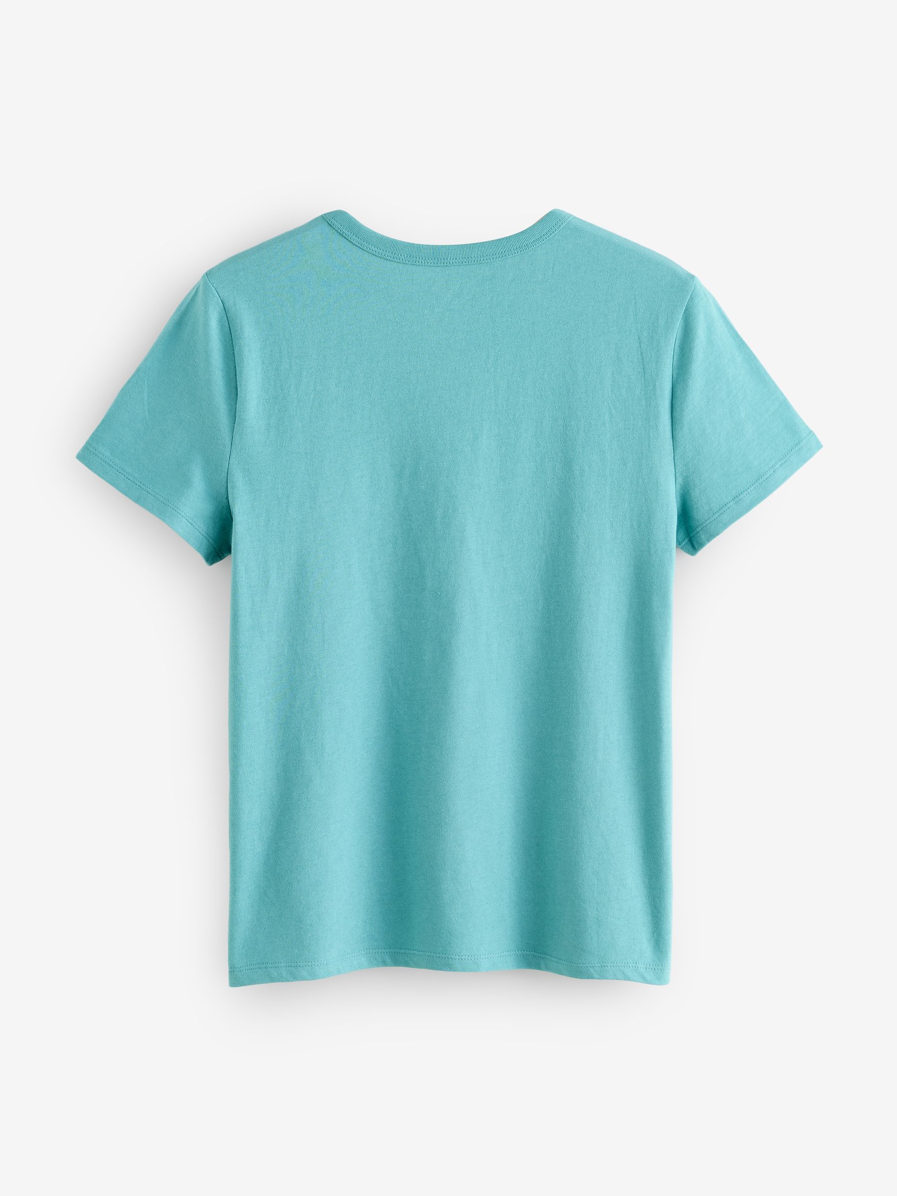 Turquoise Blue Crew Neck Favourite Cotton Short Sleeve T-Shirt - Image 2 of 4