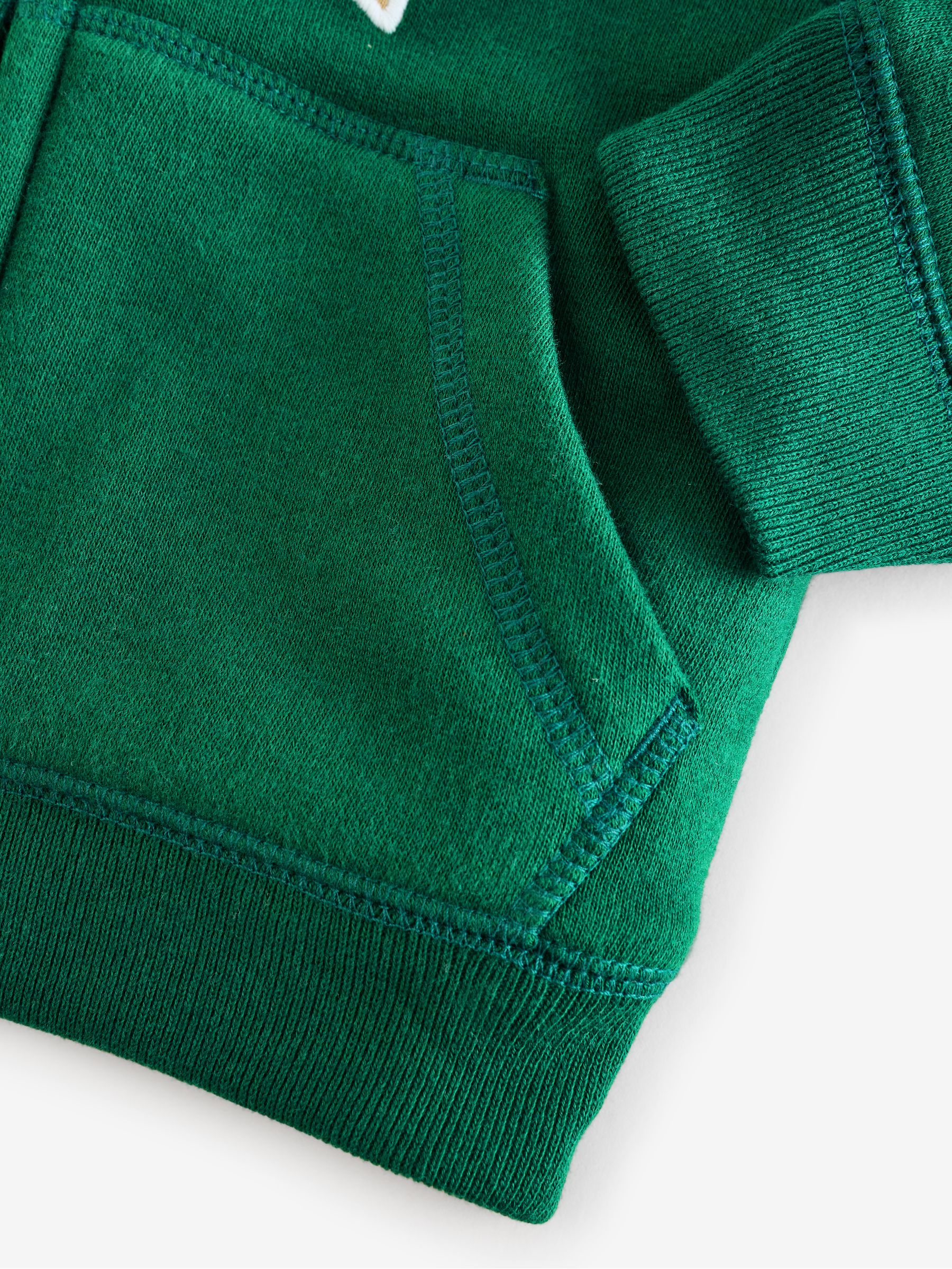 Green Logo Sherpa Zip Hoodie (6mths-5yrs) - Image 6 of 6