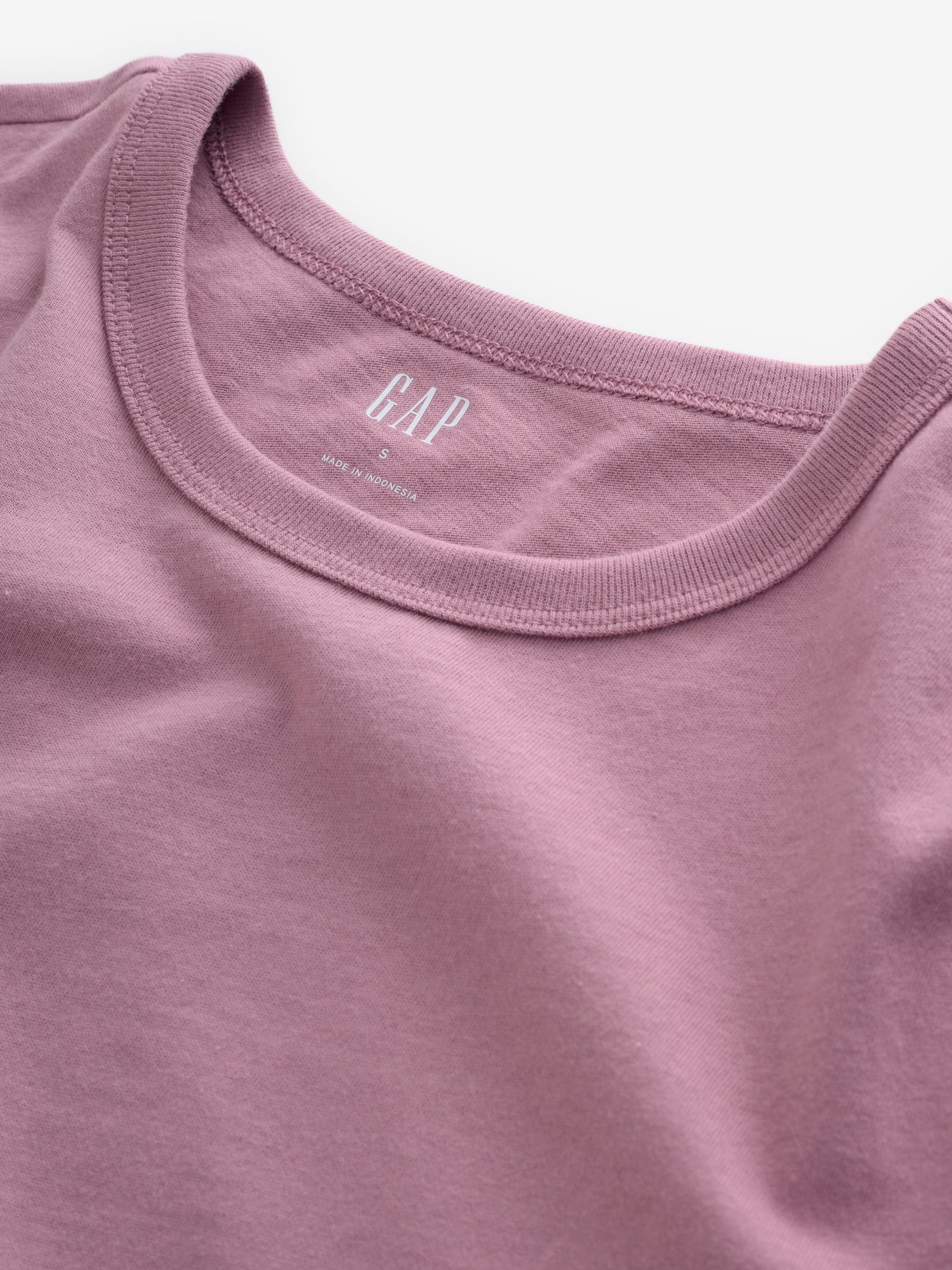 Dusty Pink Crew Neck Favourite Cotton Short Sleeve T-Shirt - Image 3 of 4