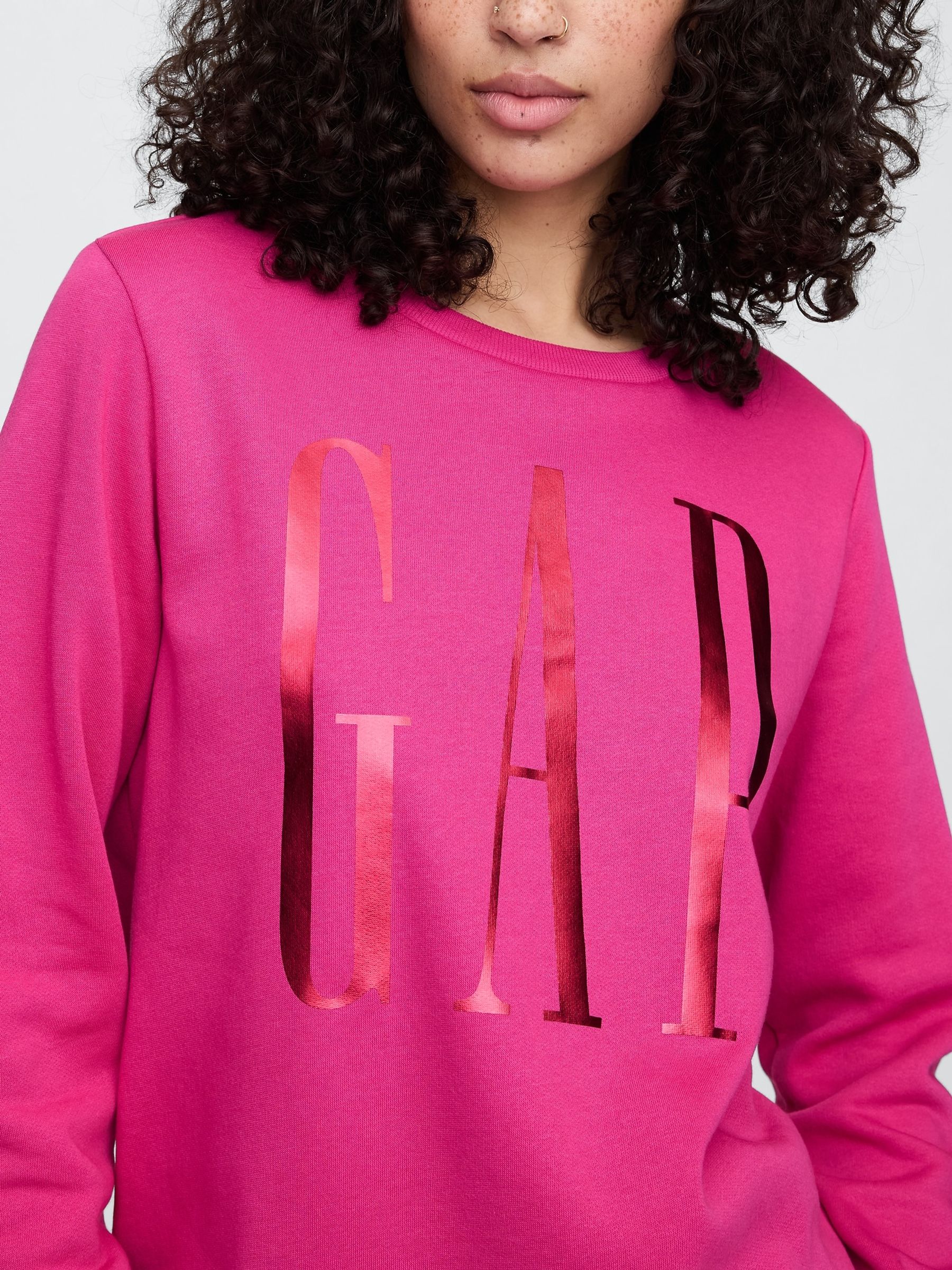 Pink Logo Crew Neck Jumper - Image 4 of 5