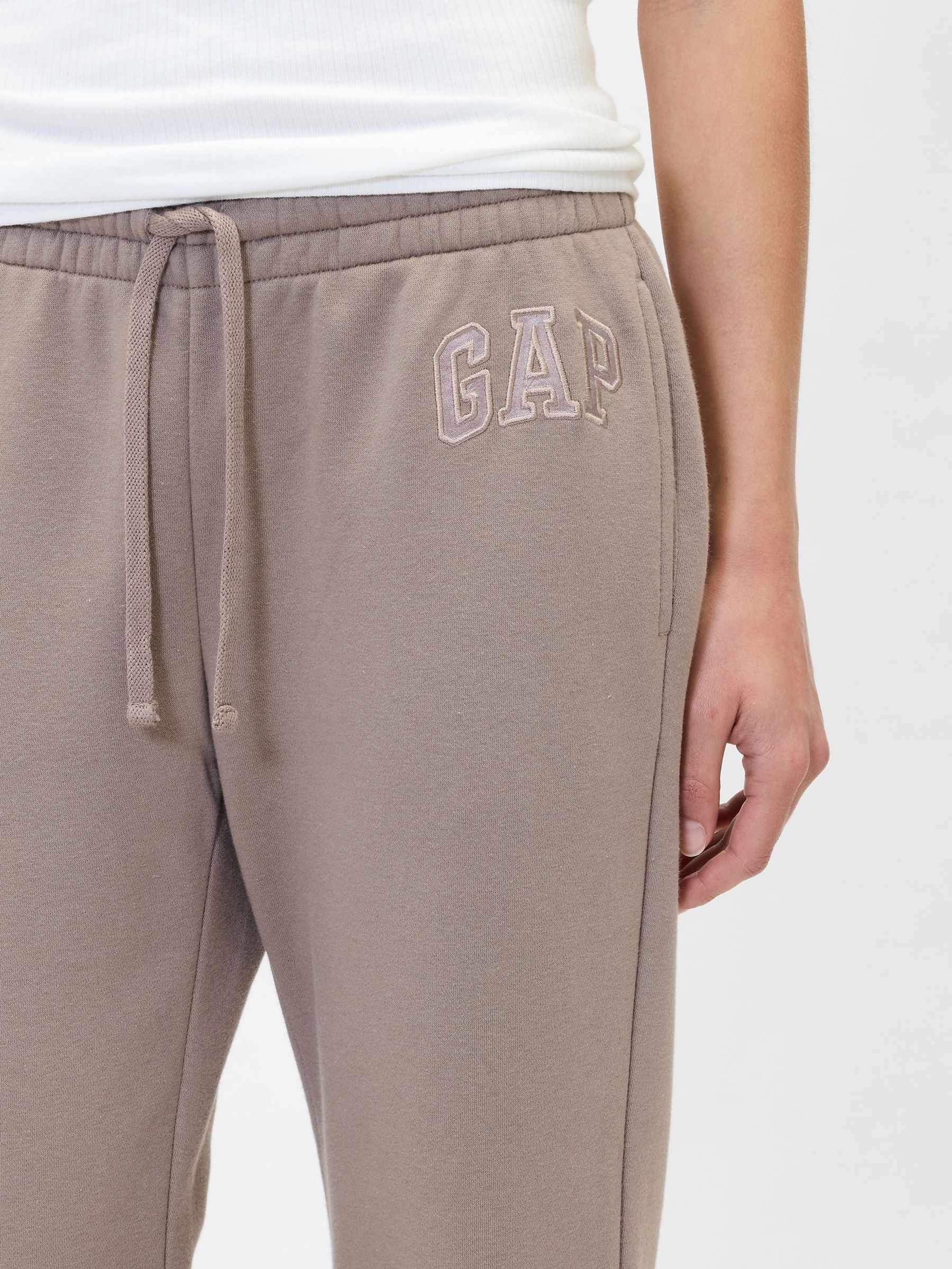 Brown Logo Straight Joggers - Image 3 of 5