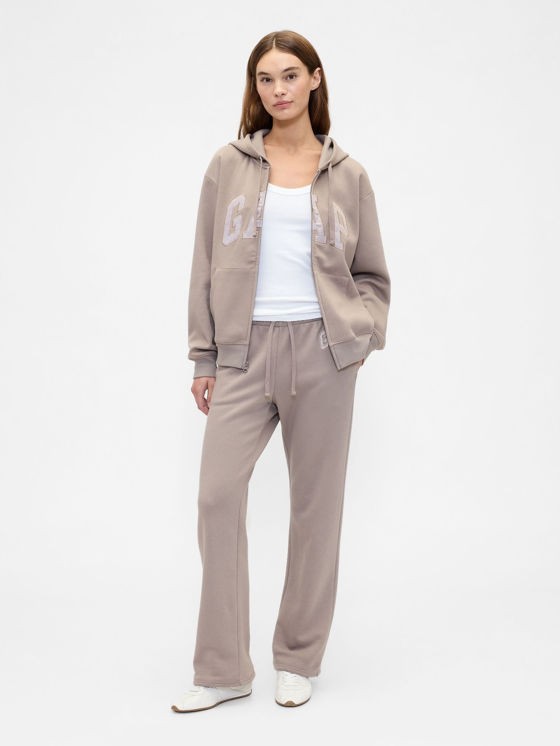 Brown Logo Straight Joggers - Image 4 of 5