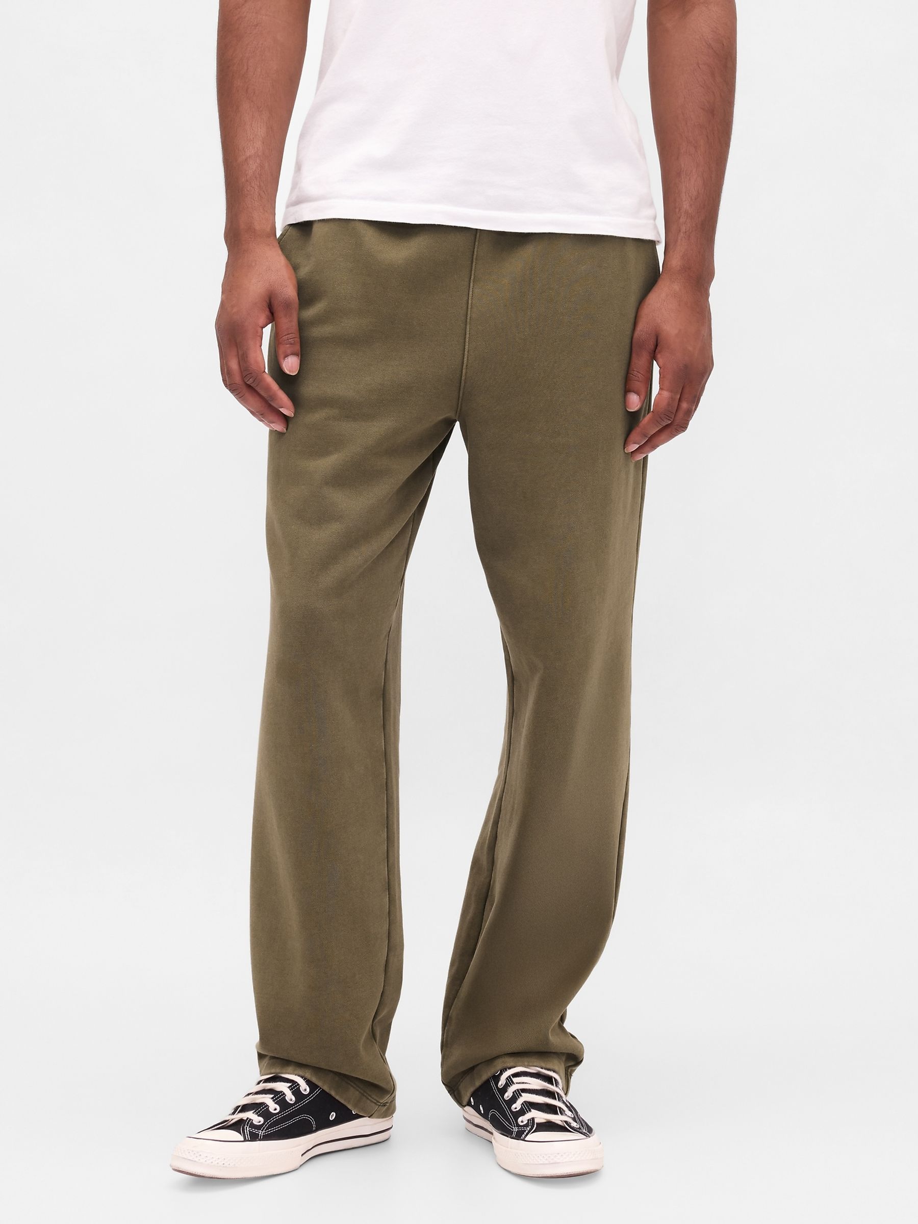 Green Heavyweight Relaxed Joggers - Image 1 of 5