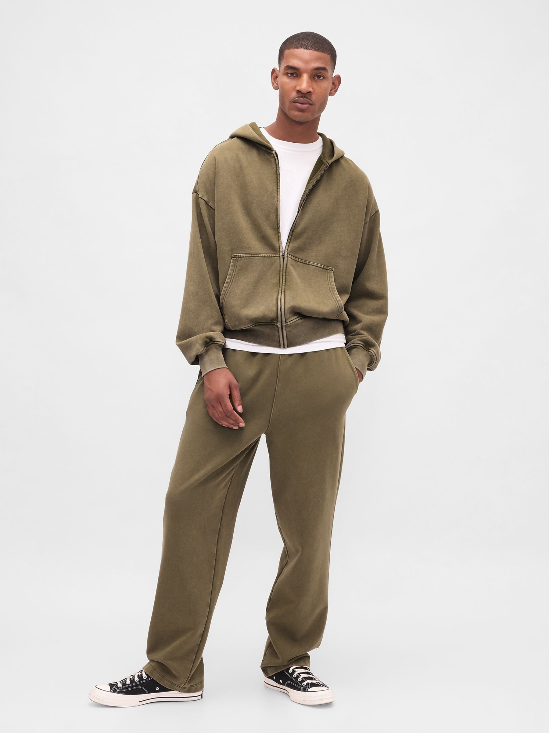 Green Heavyweight Relaxed Joggers - Image 3 of 5