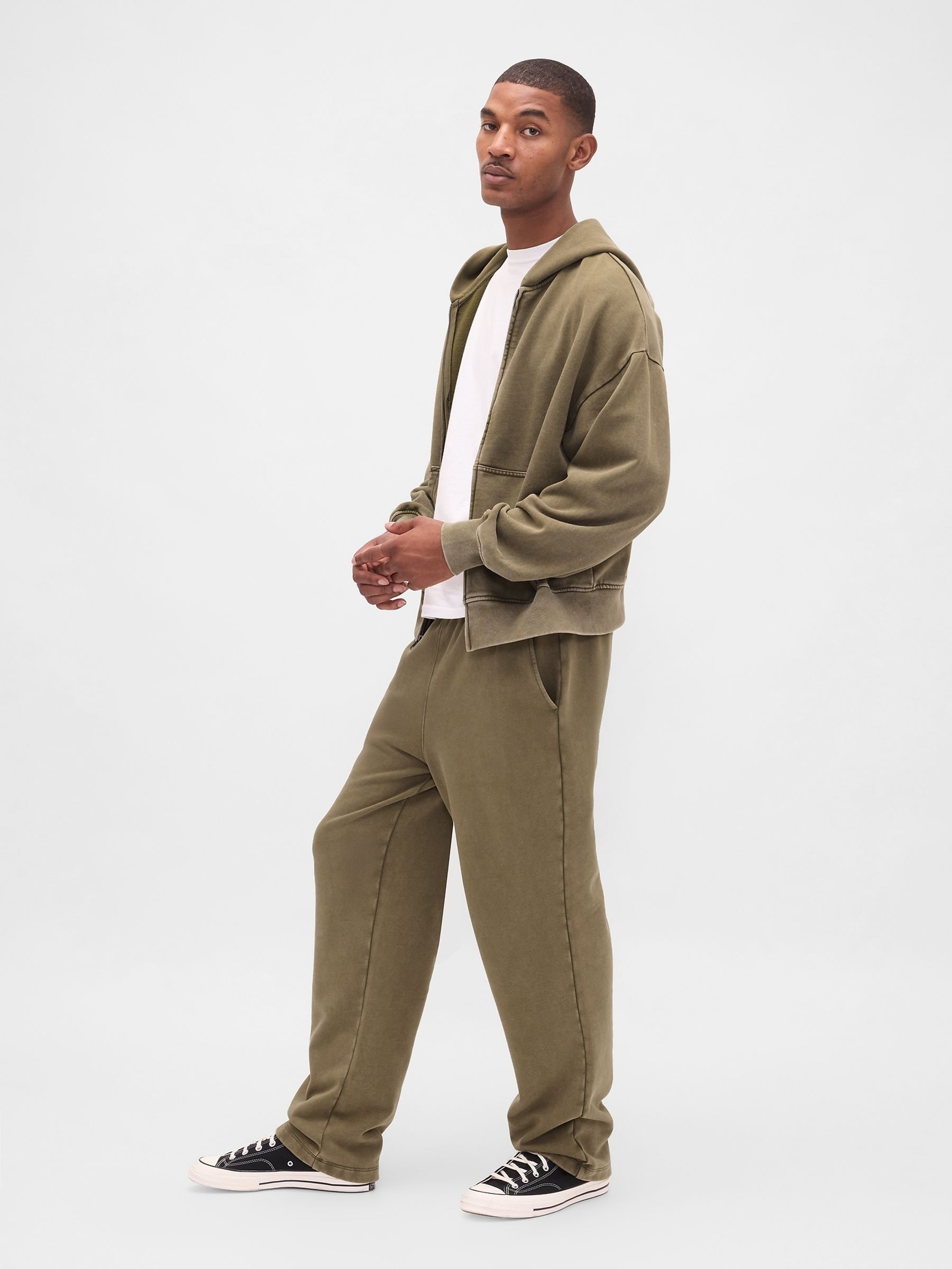 Green Heavyweight Relaxed Joggers - Image 4 of 5