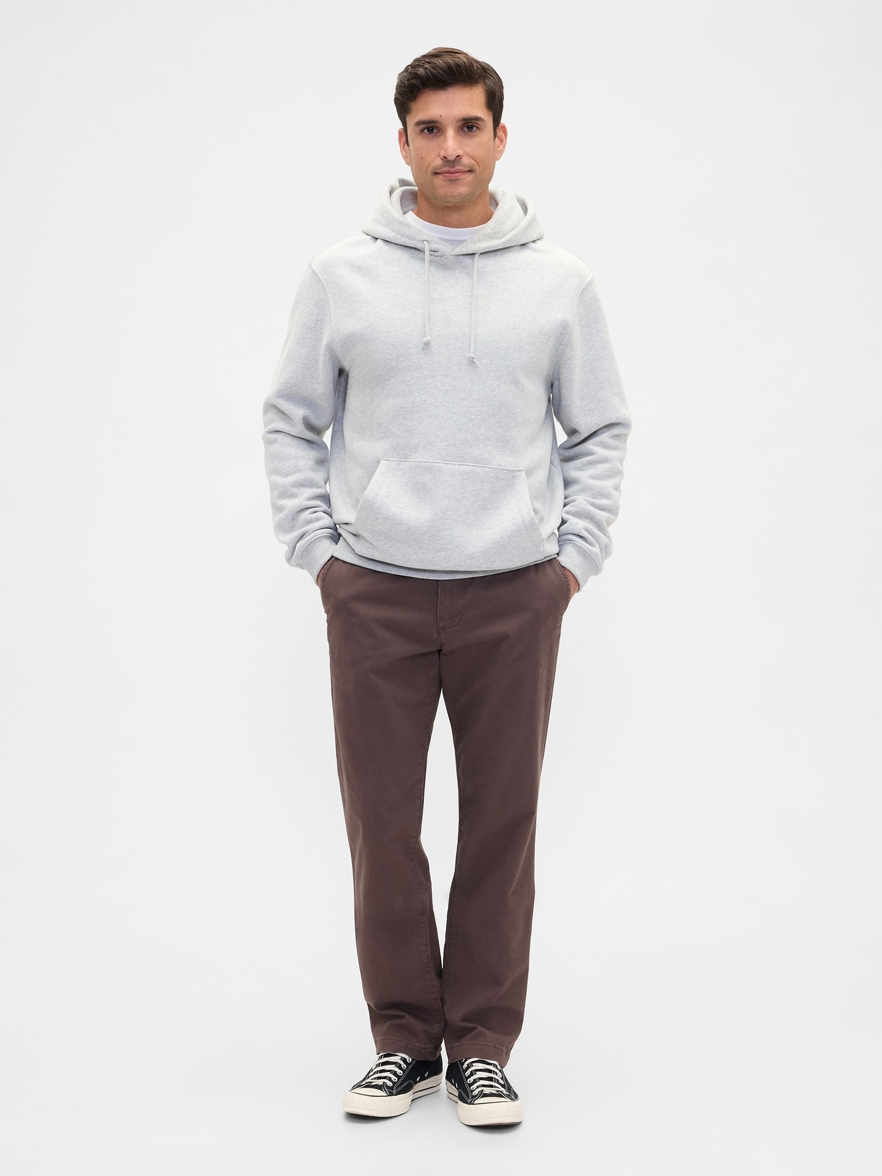 Dark Brown Essential Chinos in Straight Fit - Image 2 of 6