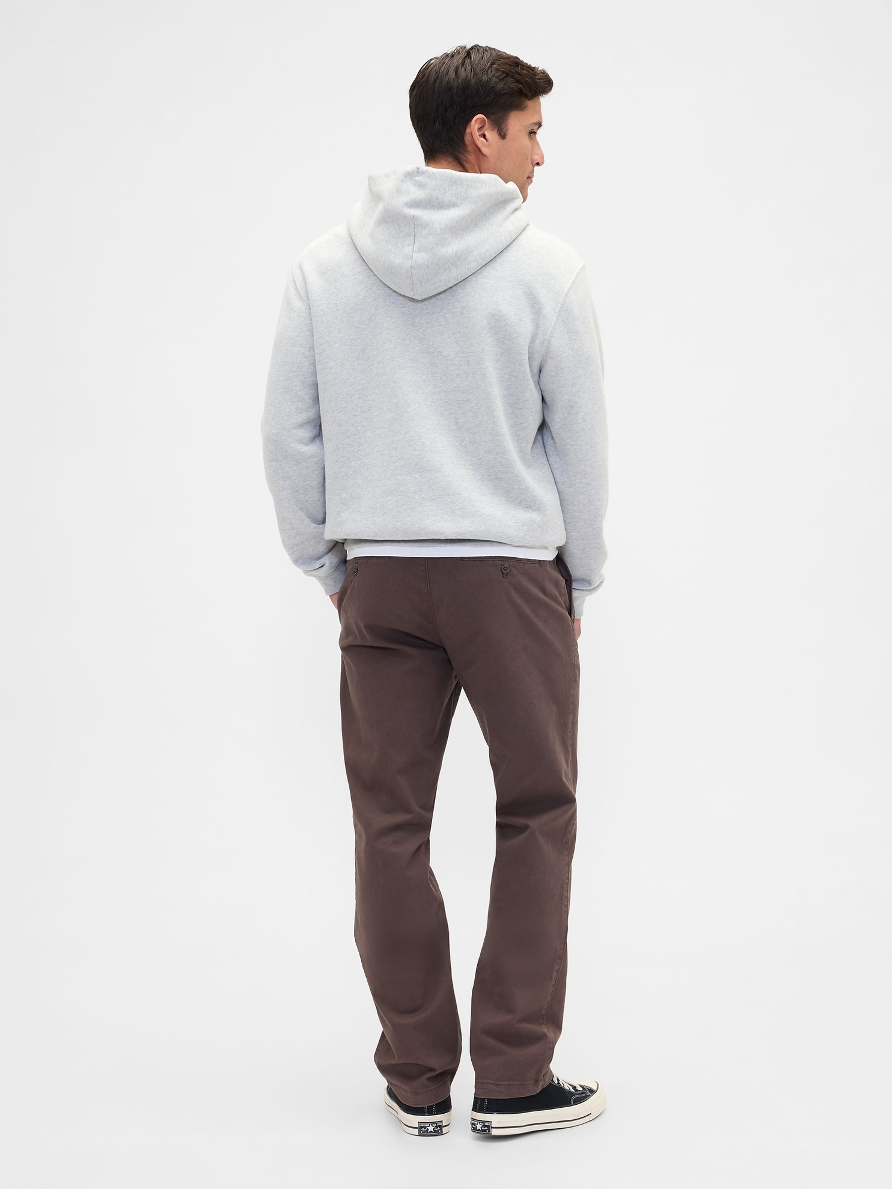 Dark Brown Essential Chinos in Straight Fit - Image 3 of 6
