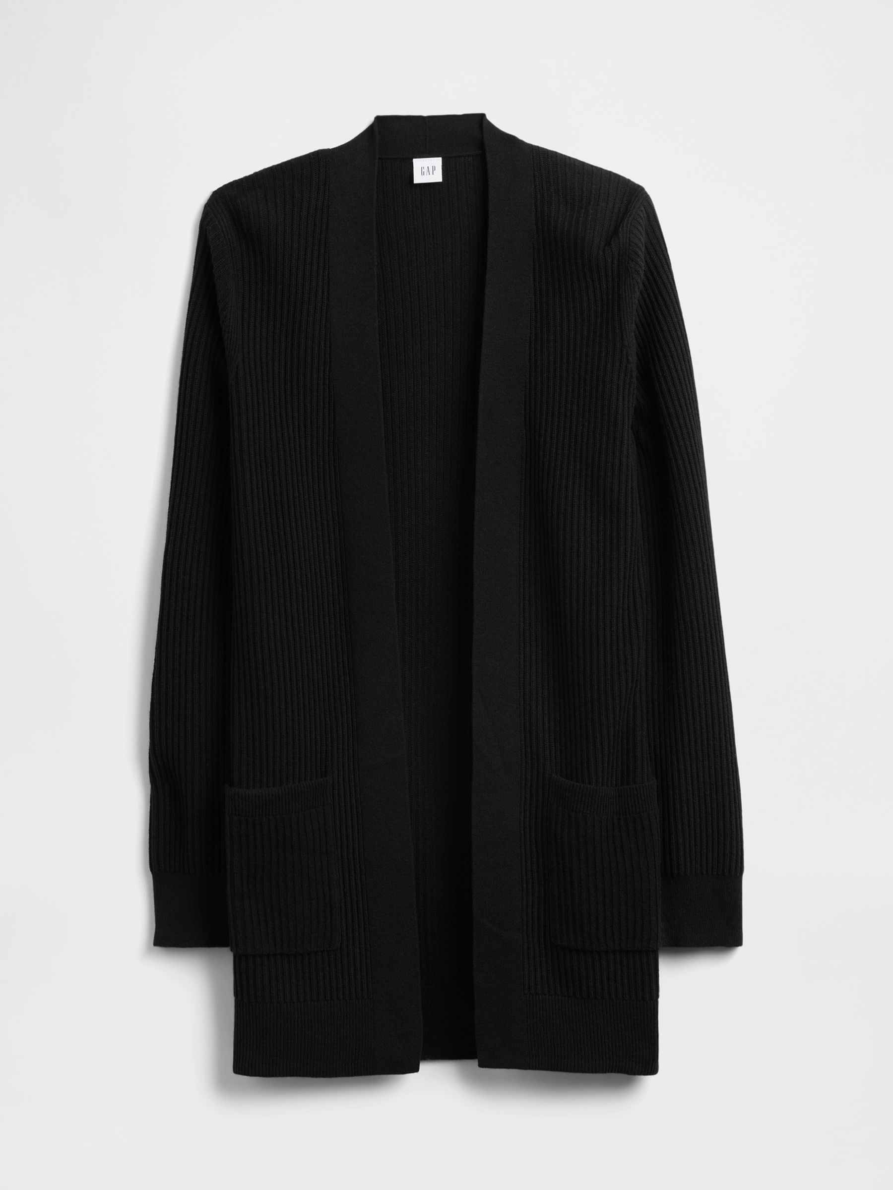Black Long Open Cardigan - Image 4 of 5