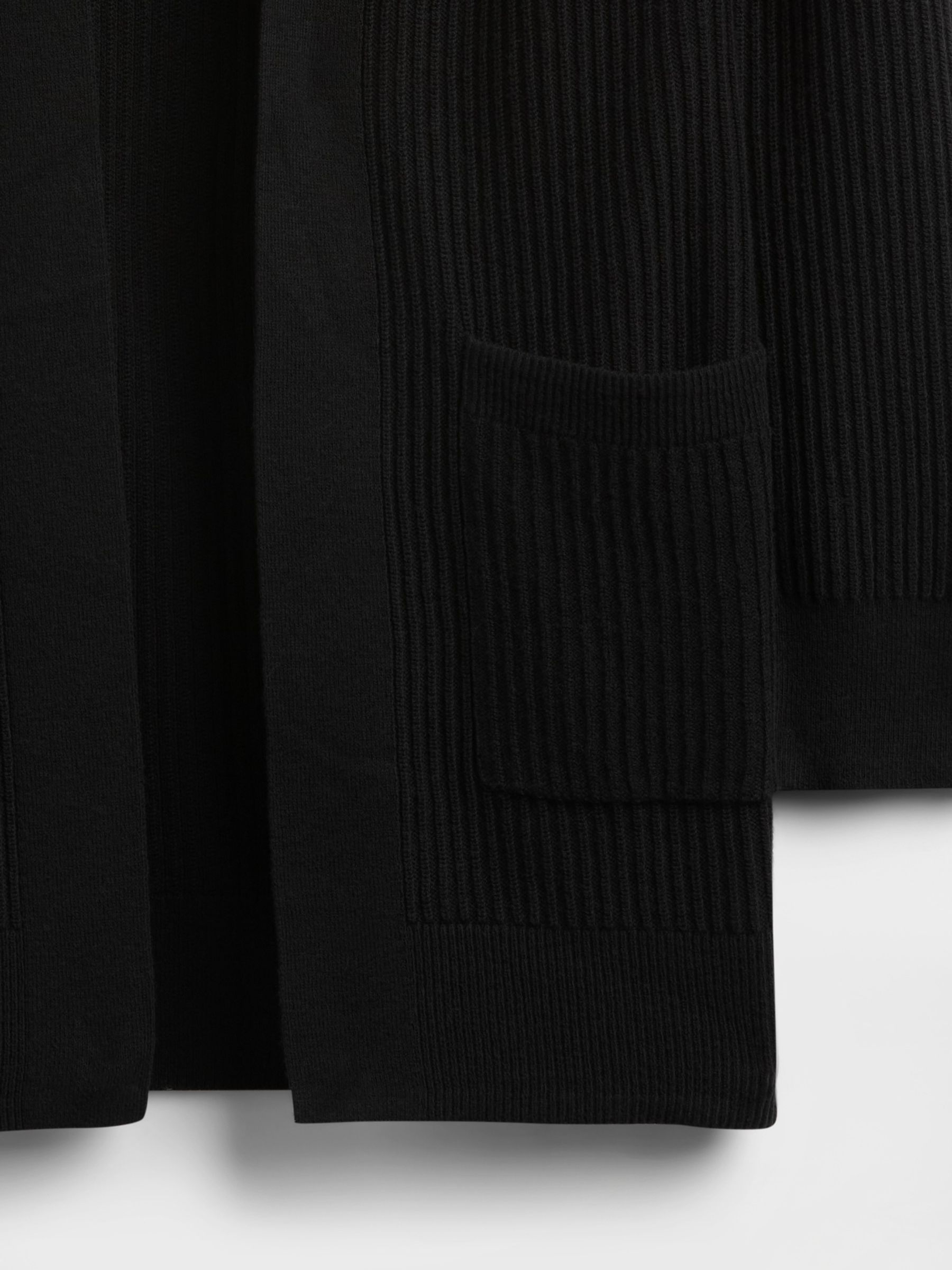 Black Long Open Cardigan - Image 5 of 5