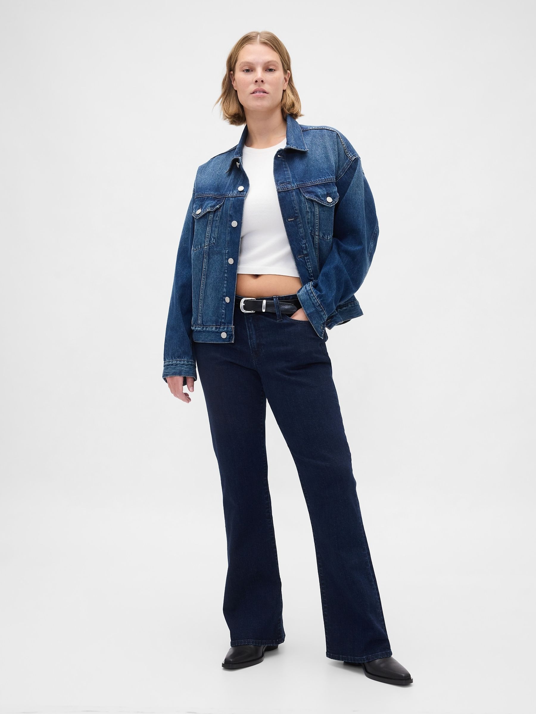 Blue Low Rise Long and Lean Bootcut Jeans - Image 7 of 8
