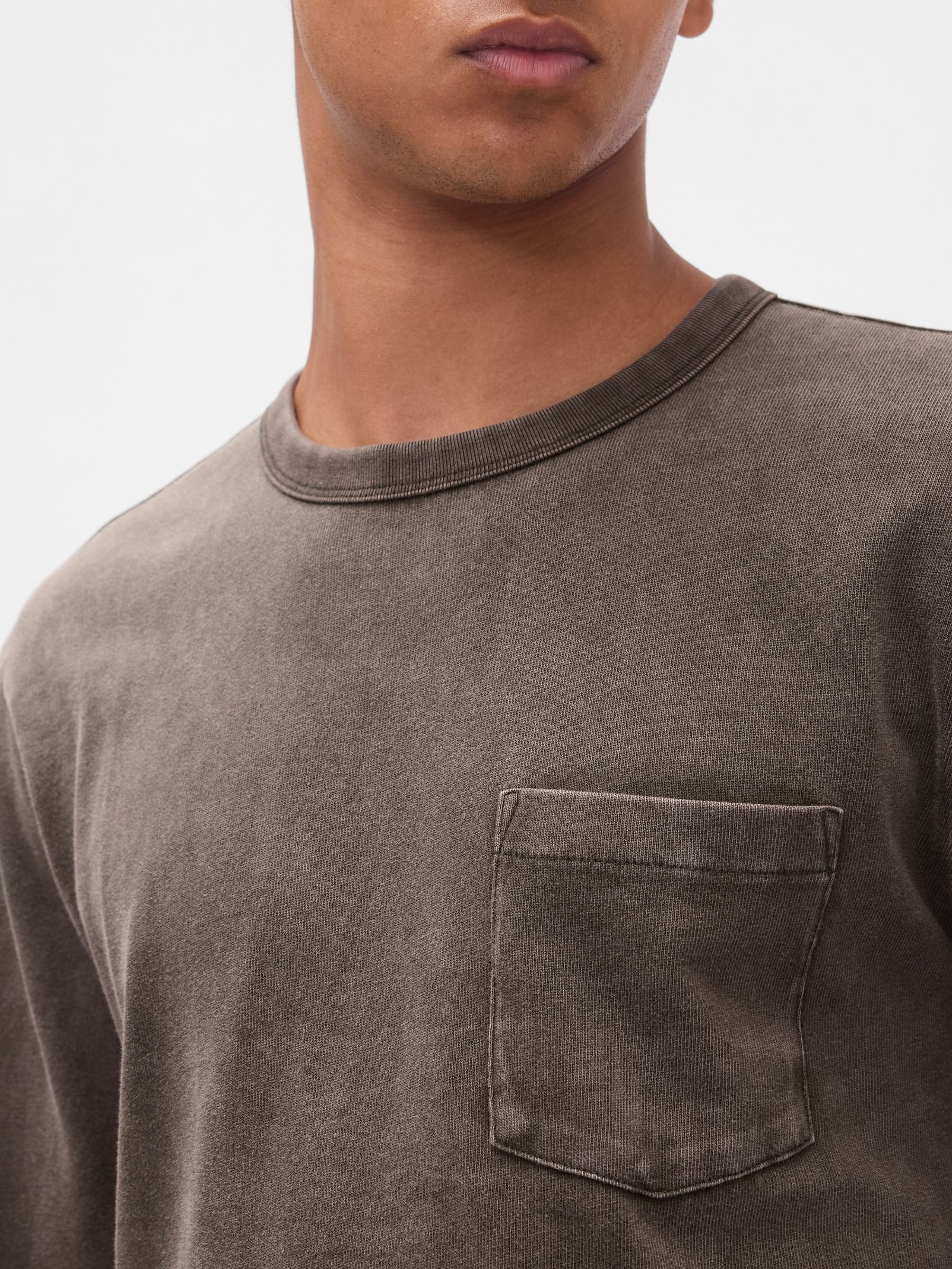 Washed Brown Heavyweight Relaxed T-Shirt - Image 4 of 4