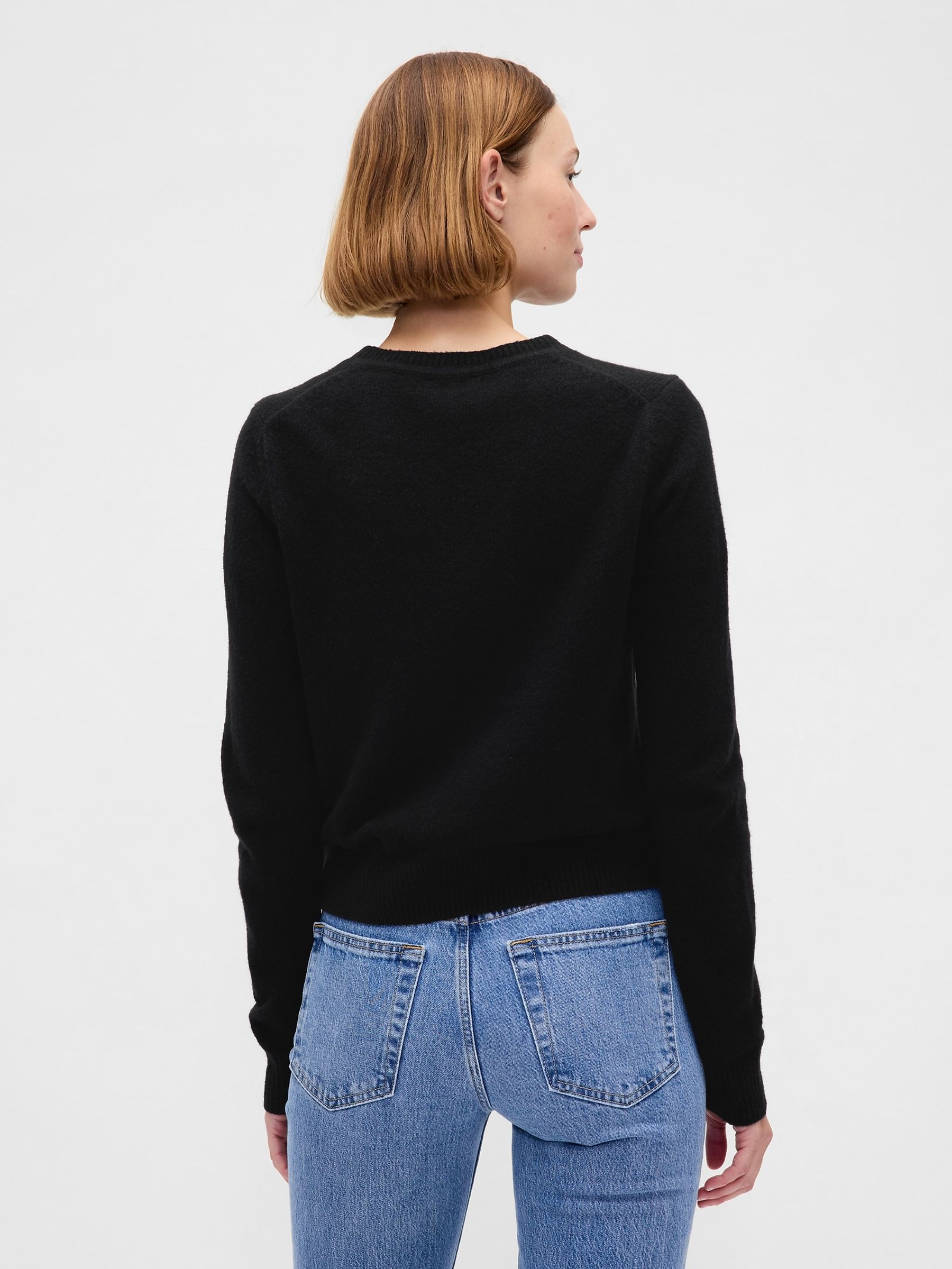 Black CashSoft Crew Neck Jumper - Image 2 of 4