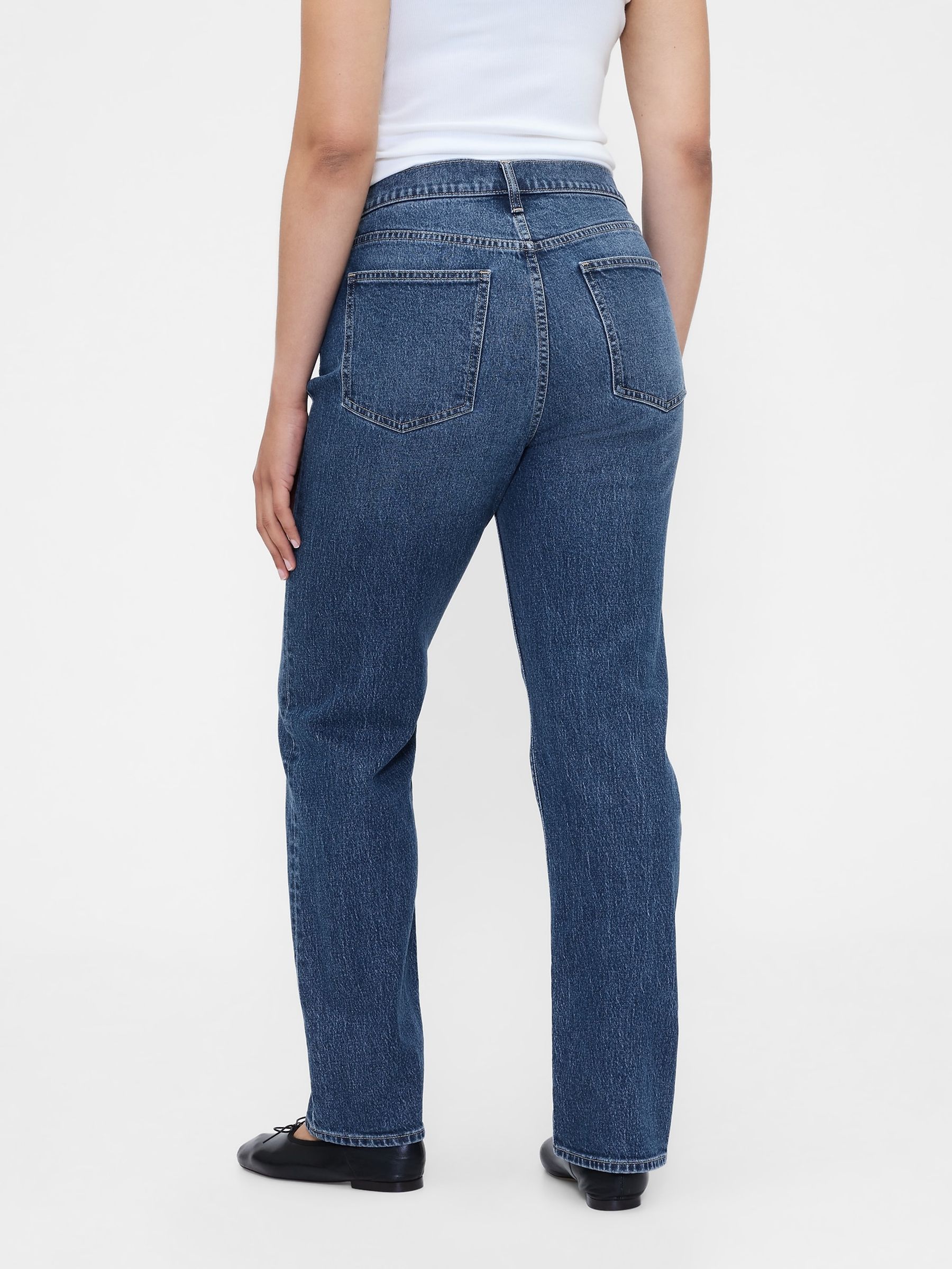 Blue High Rise '90s Straight Jeans - Image 2 of 6