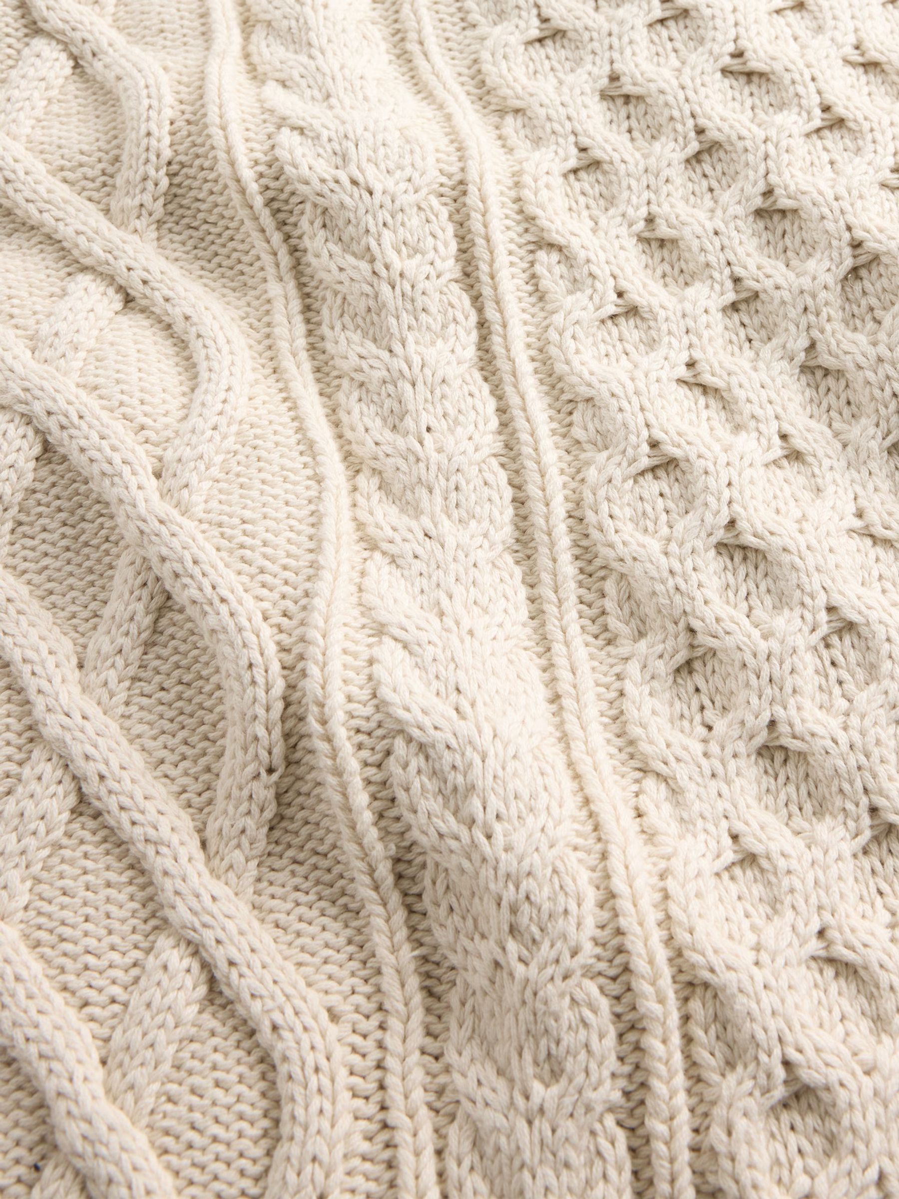Cream Blue Cotton Os Cabl Jumper - Image 2 of 2