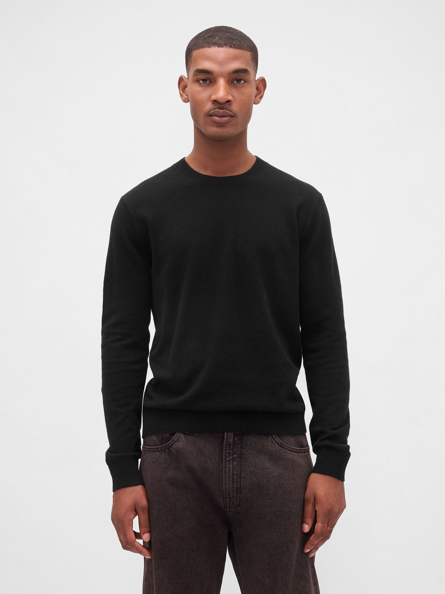Black CashSoft Crew Sweatshirt - Image 1 of 4
