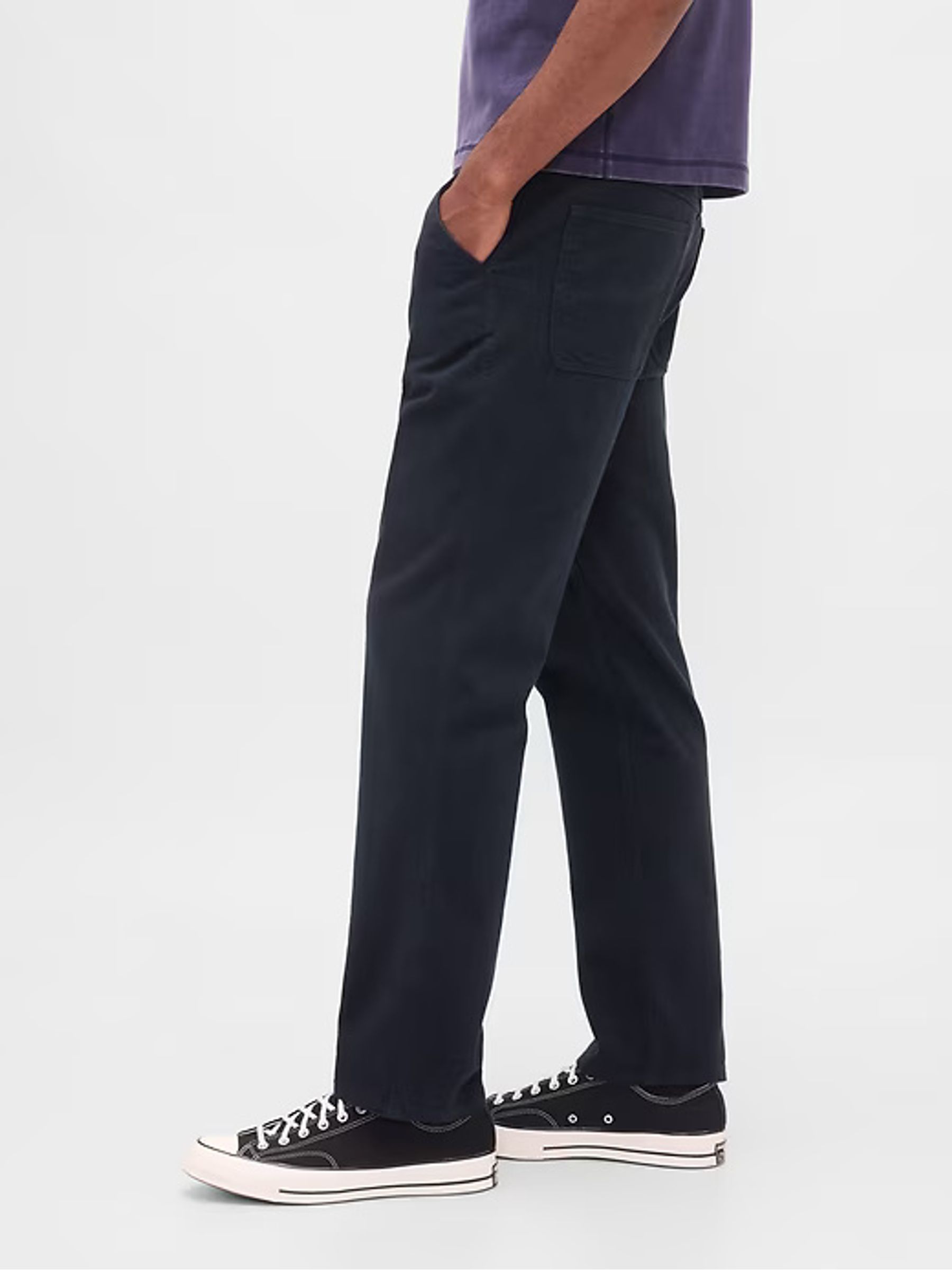Blue Relaxed Utility Chinos - Image 3 of 6