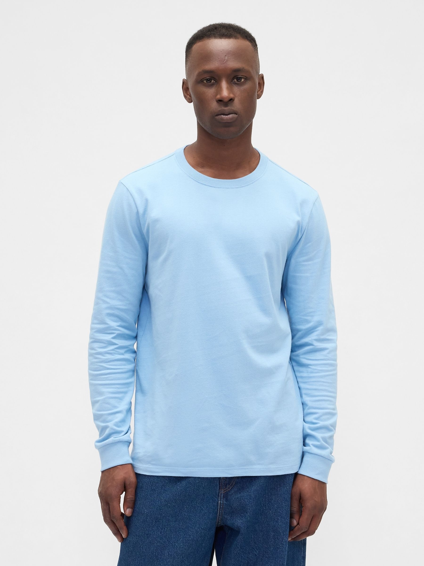 Light Blue Everyday Long Sleeve T-Shirt - Image 1 of 5
