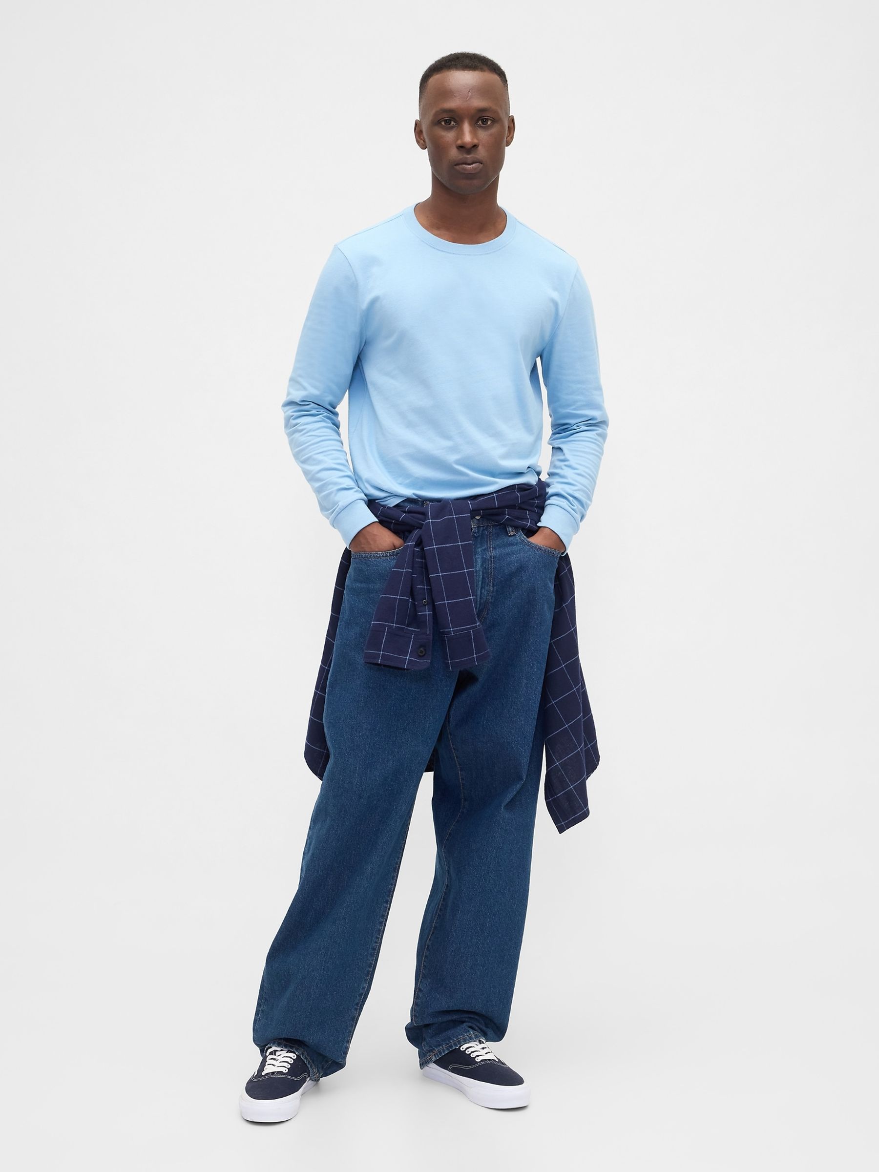 Light Blue Everyday Long Sleeve T-Shirt - Image 3 of 5