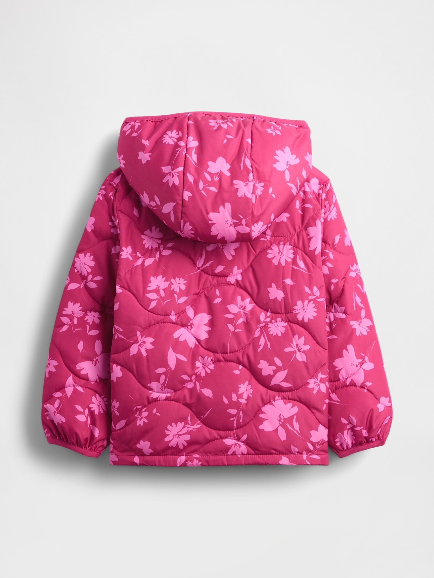 Bright Pink Cold Control Puffer Jacket (6mths-5yrs) - Image 2 of 3 Bright Pink Cold Control Puffer Jacket (6mths-5yrs) - Image 2 of 3