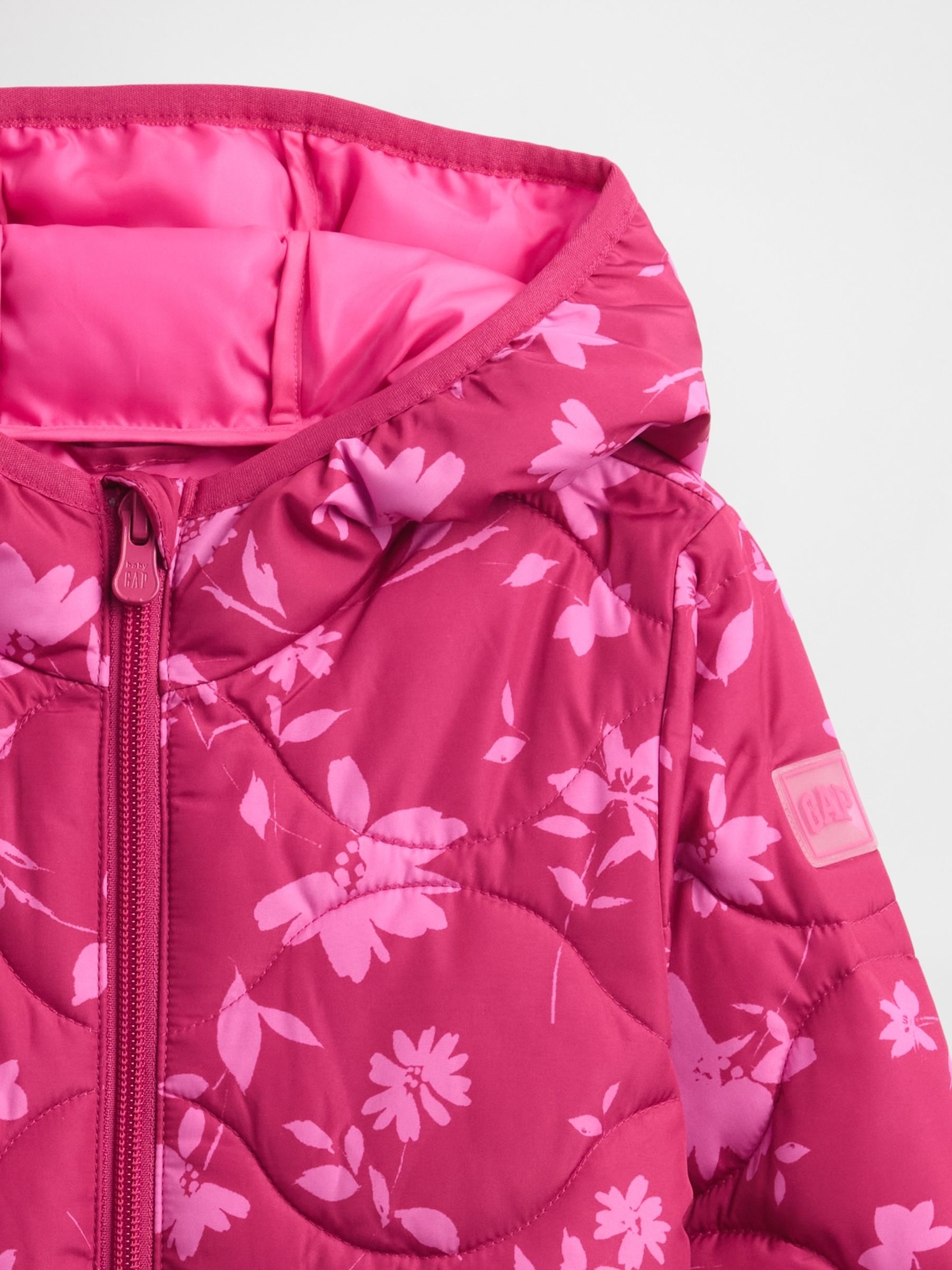 Bright Pink Cold Control Puffer Jacket (6mths-5yrs) - Image 3 of 3 Bright Pink Cold Control Puffer Jacket (6mths-5yrs) - Image 3 of 3