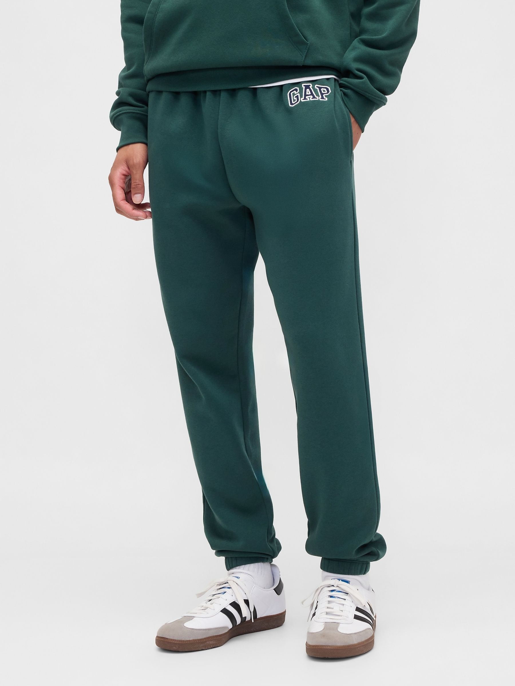 Green Relaxed Logo Joggers - Image 1 of 4