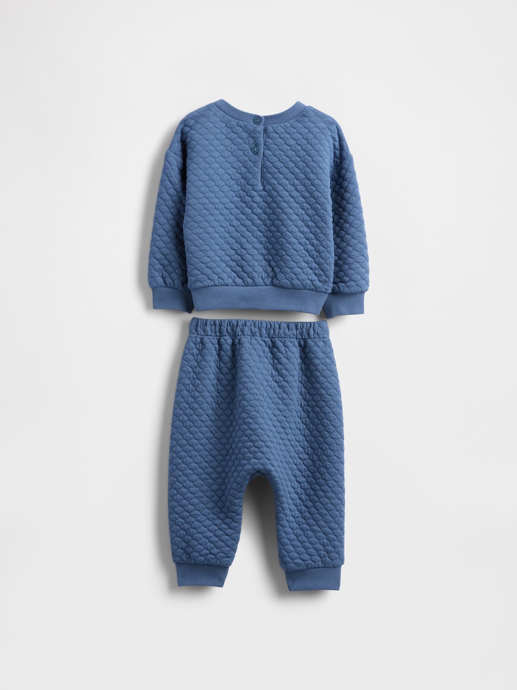 Blue Quilted Brannan Bear Pocket Outfit Set - Image 2 of 2