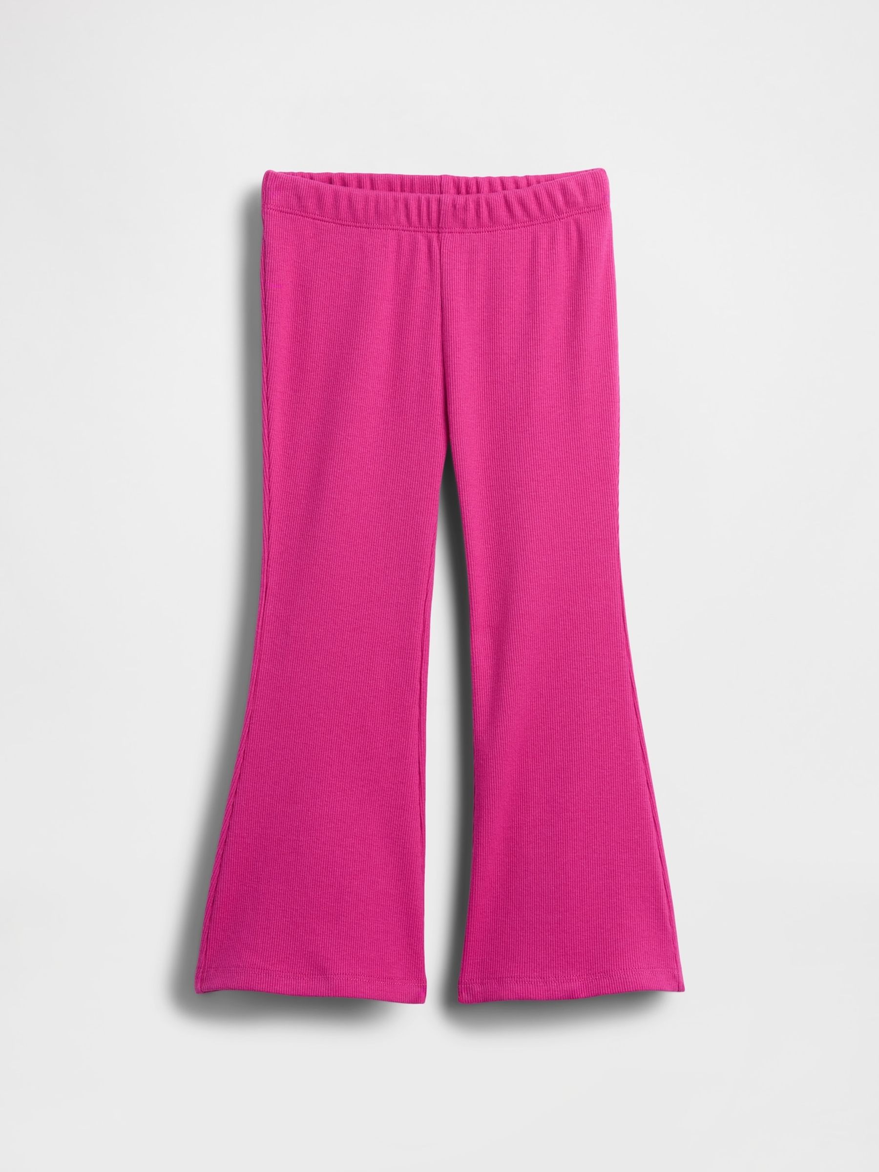 Pink Cotton Stretch Flare Leggings (6mths-5yrs) - Image 1 of 2