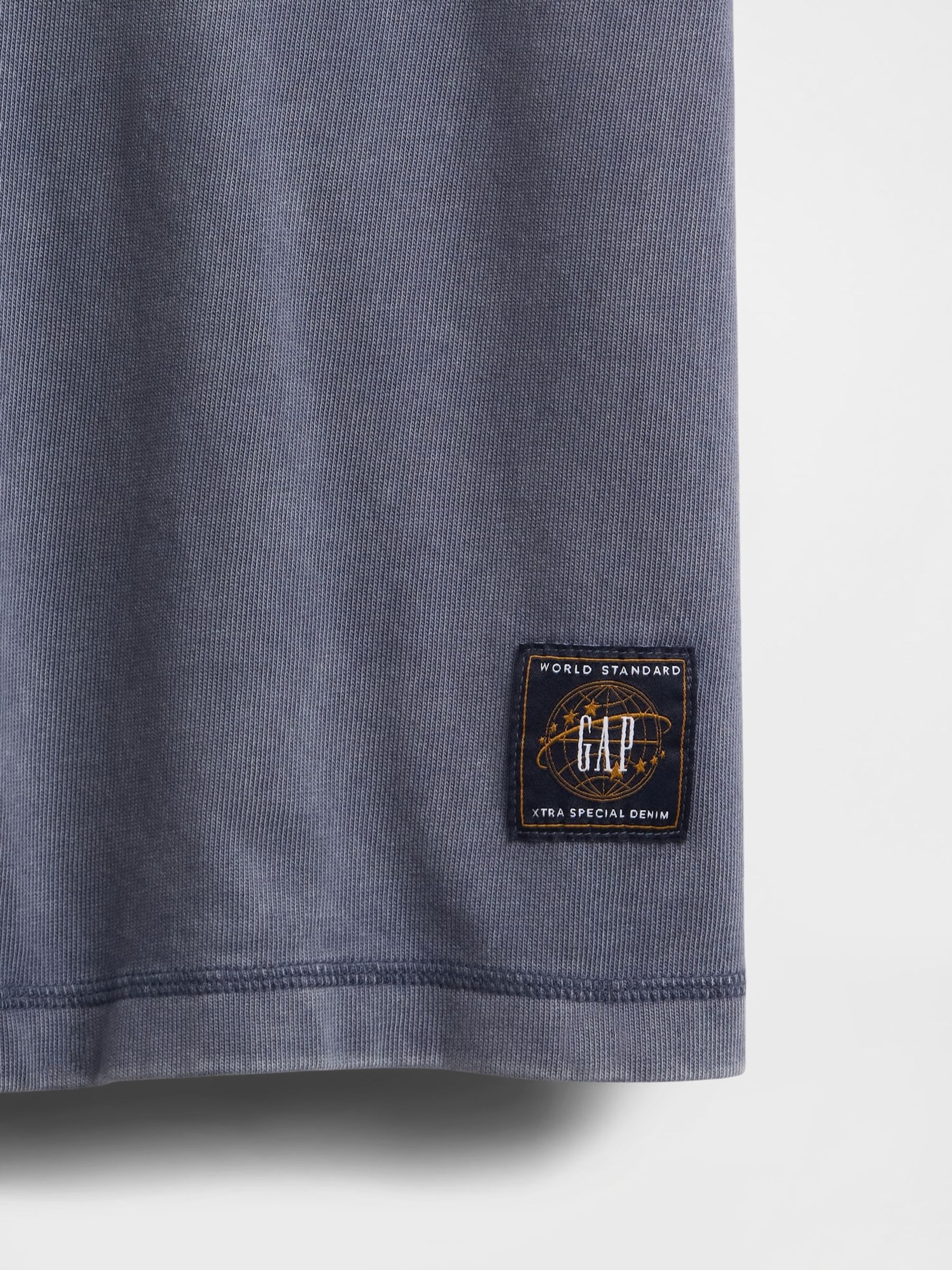 Washed Blue Heavyweight Crop Graphic T-Shirt - Image 4 of 4