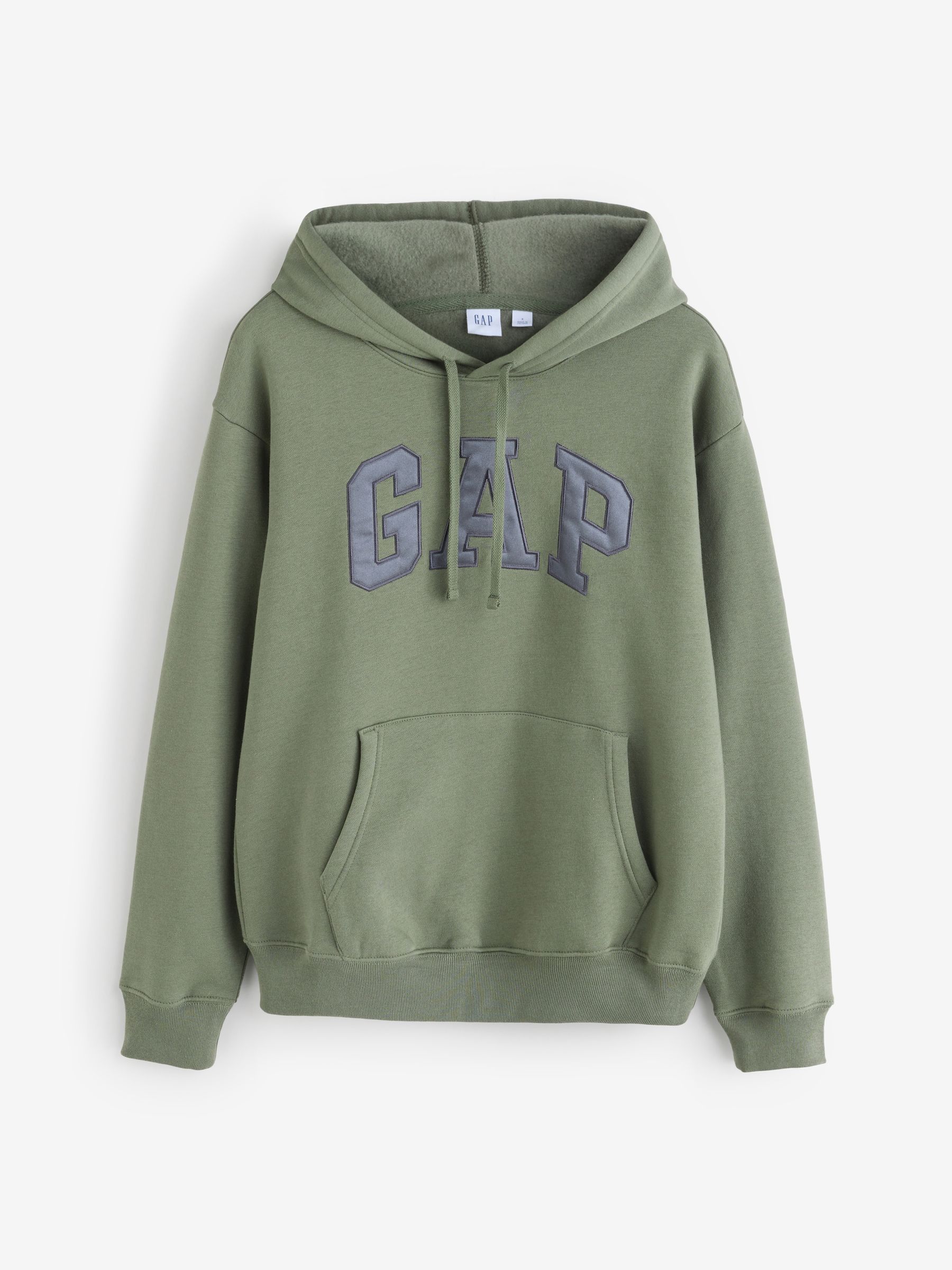 Khaki Green Heritage Pullover Arch Logo Hoodie - Image 1 of 4 Khaki Green Heritage Pullover Arch Logo Hoodie - Image 1 of 4