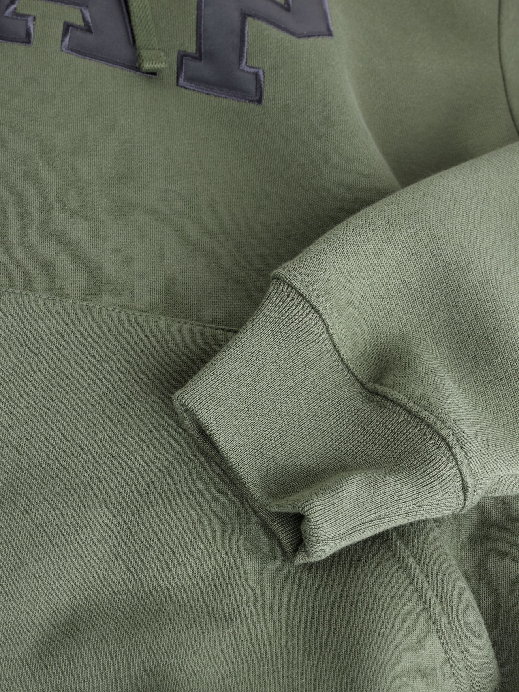 Khaki Green Heritage Pullover Arch Logo Hoodie - Image 4 of 4 Khaki Green Heritage Pullover Arch Logo Hoodie - Image 4 of 4