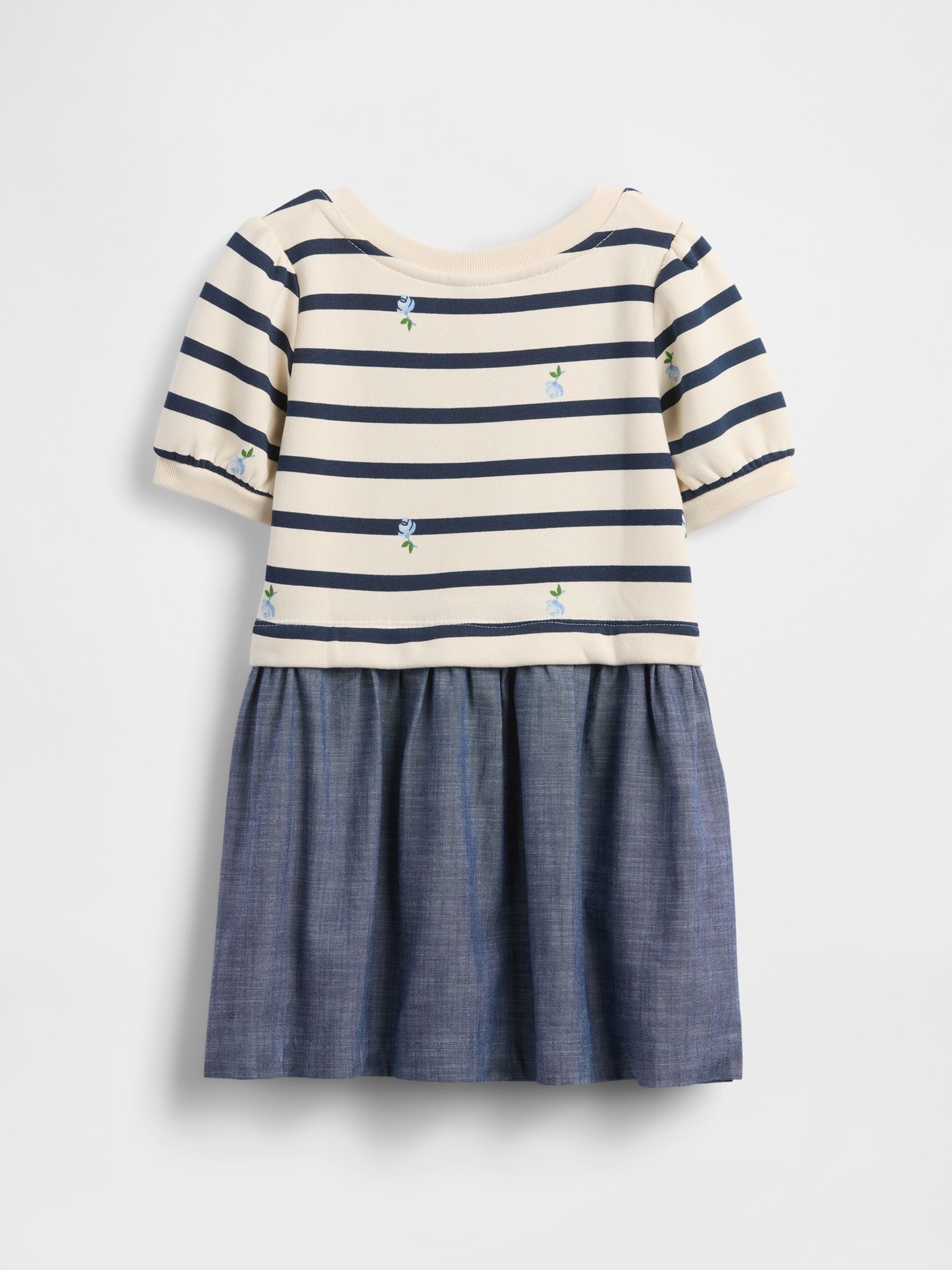 Cream Vintage Soft Mixed Media Dress (6mths-5yrs) - Image 2 of 2